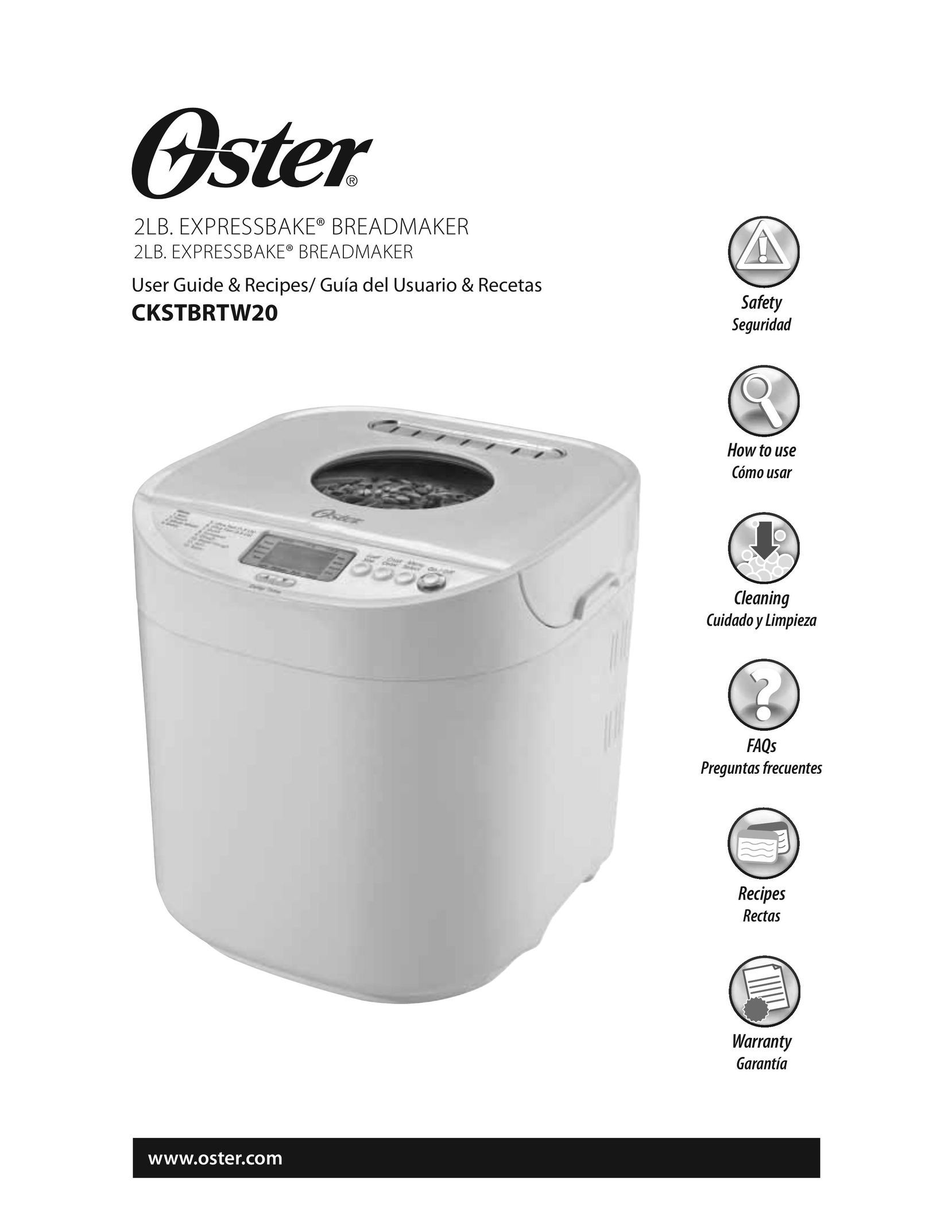Oster SPR-063009 Bread Maker User Manual