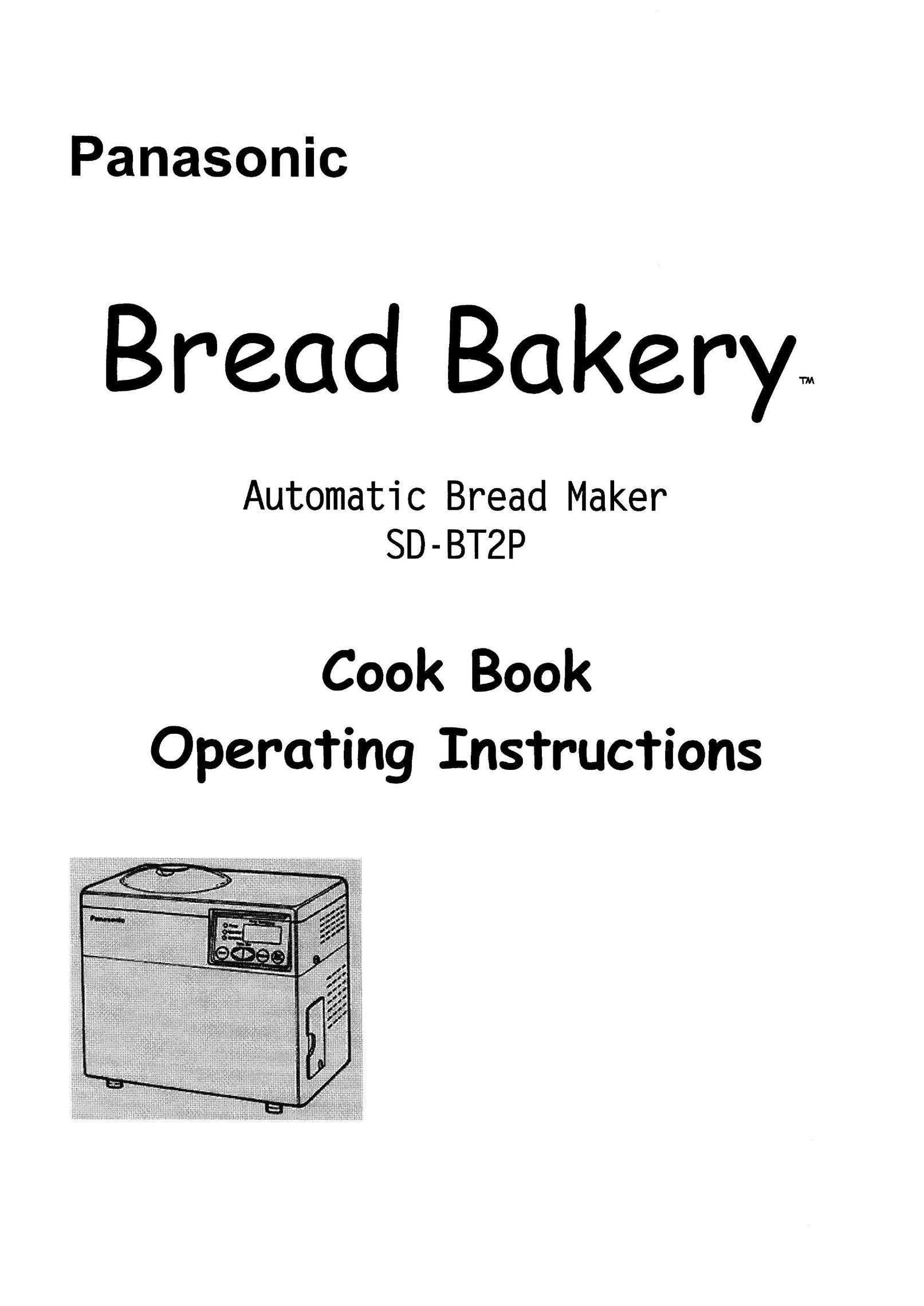 Panasonic SD-BT2P Bread Maker User Manual