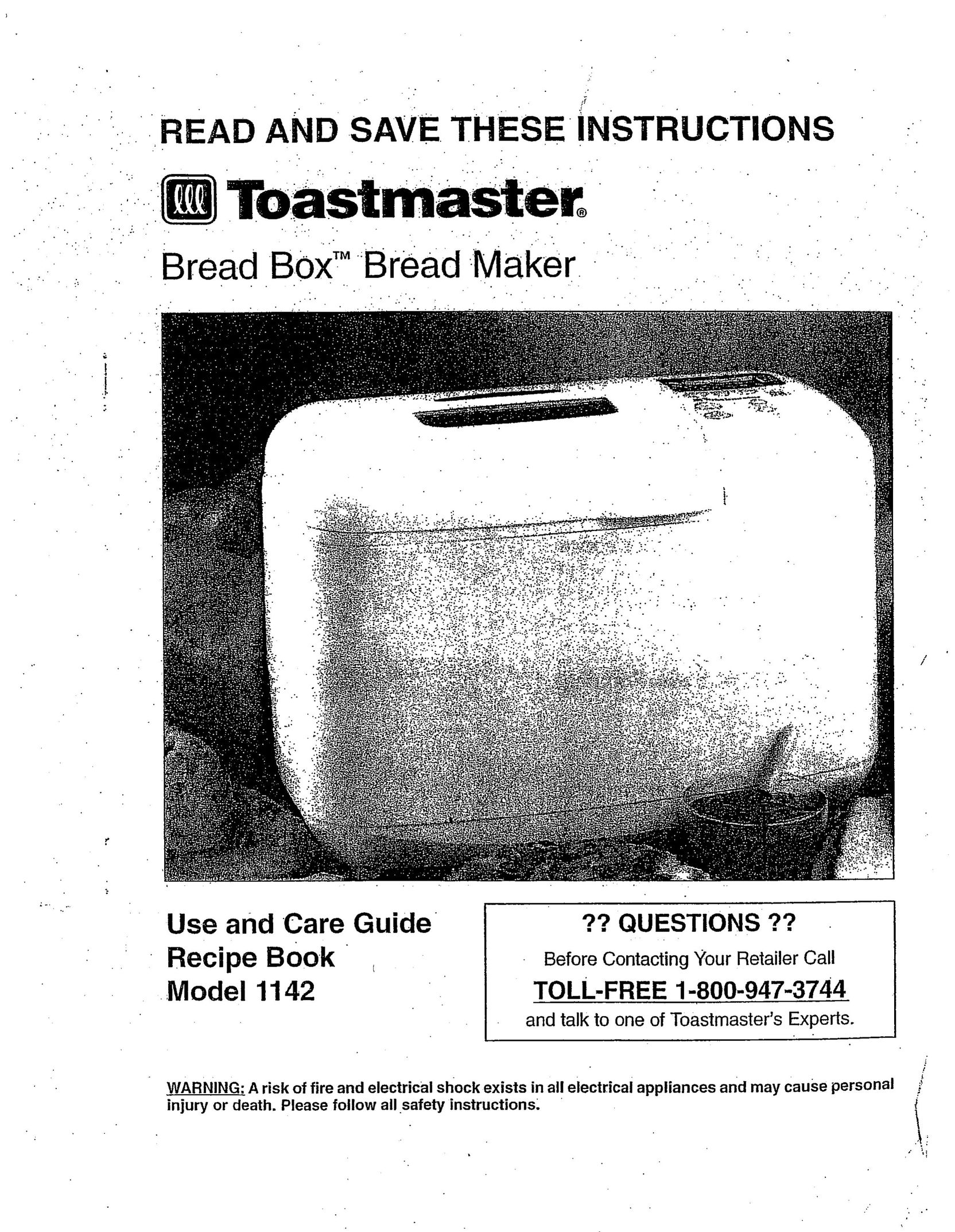 Toastmaster 1142 Bread Maker User Manual