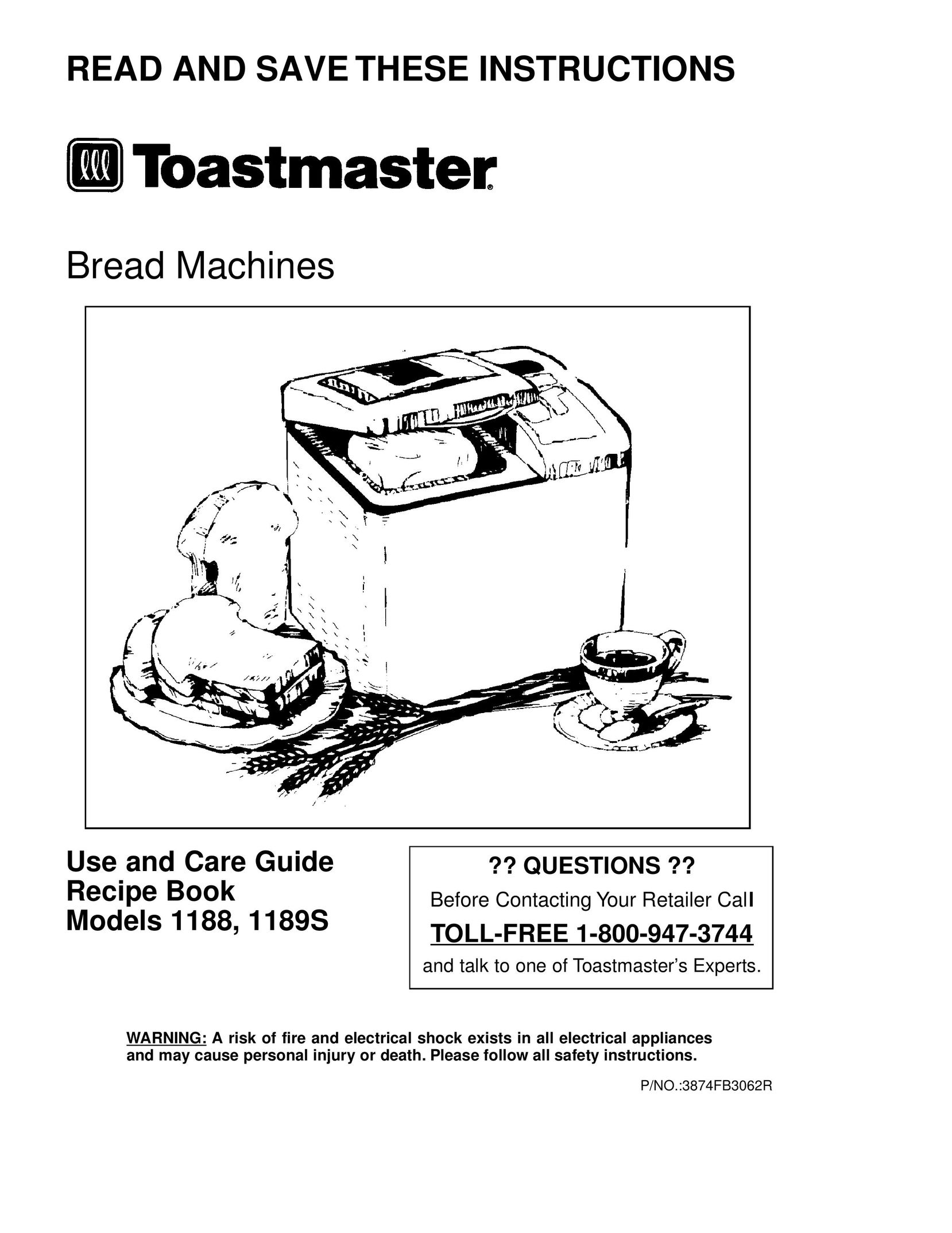 Toastmaster 1189S Bread Maker User Manual