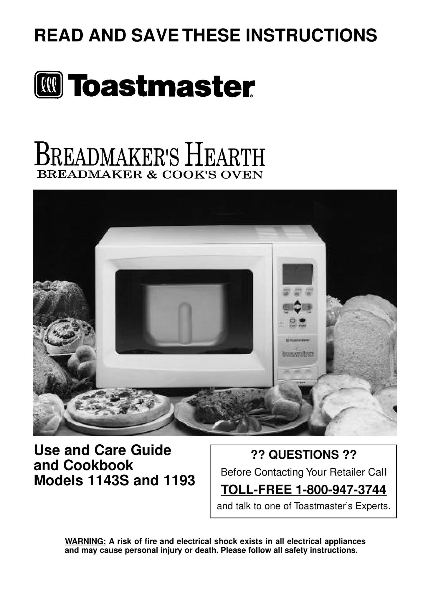 Toastmaster 1193 Bread Maker User Manual