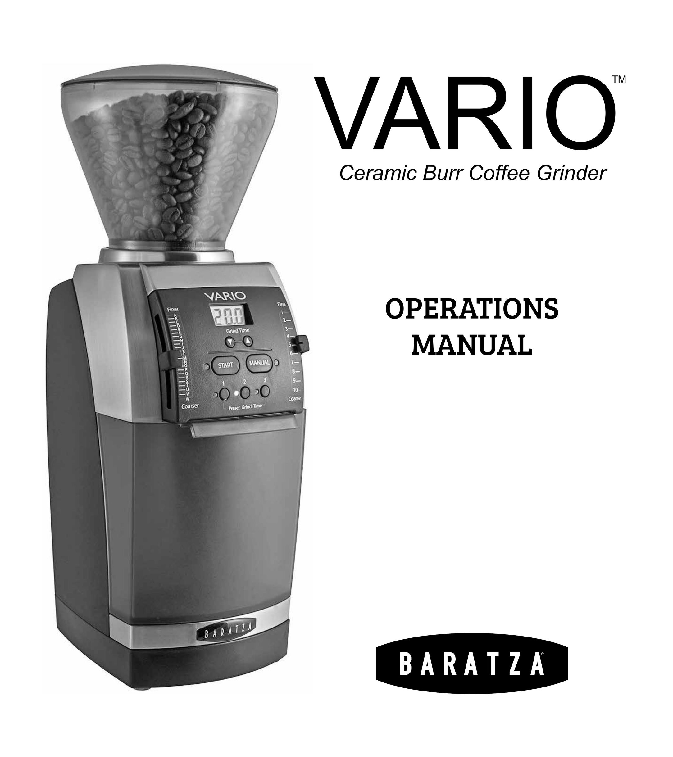 Baratza B-Vario Coffee Grinder User Manual