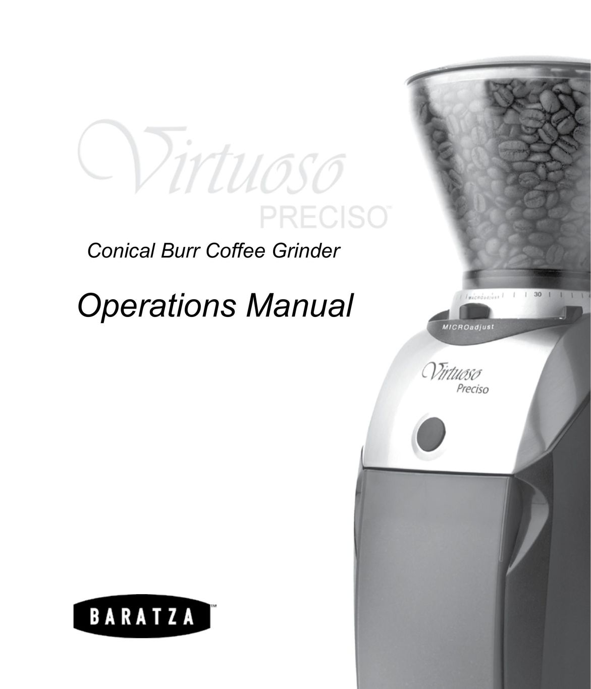Baratza B-Virtuoso Coffee Grinder User Manual