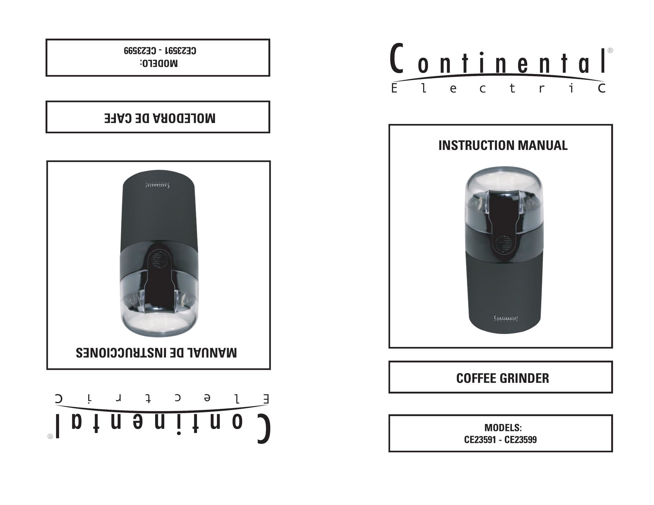 Continental Electric CE23591 Coffee Grinder User Manual