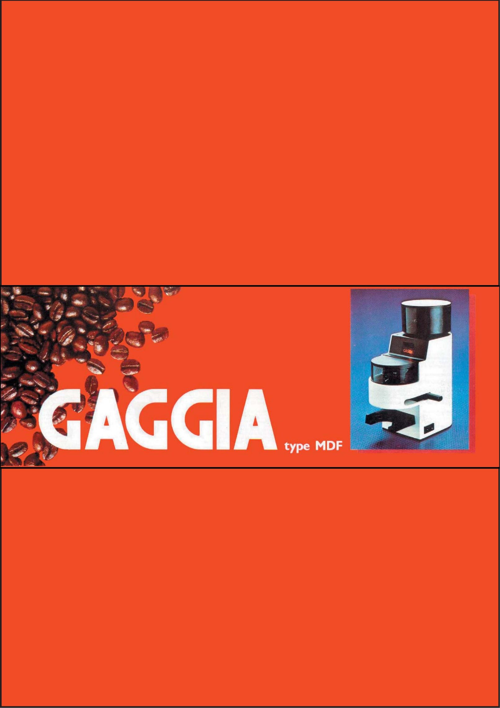 Gaggia MYUSA013 Coffee Grinder User Manual