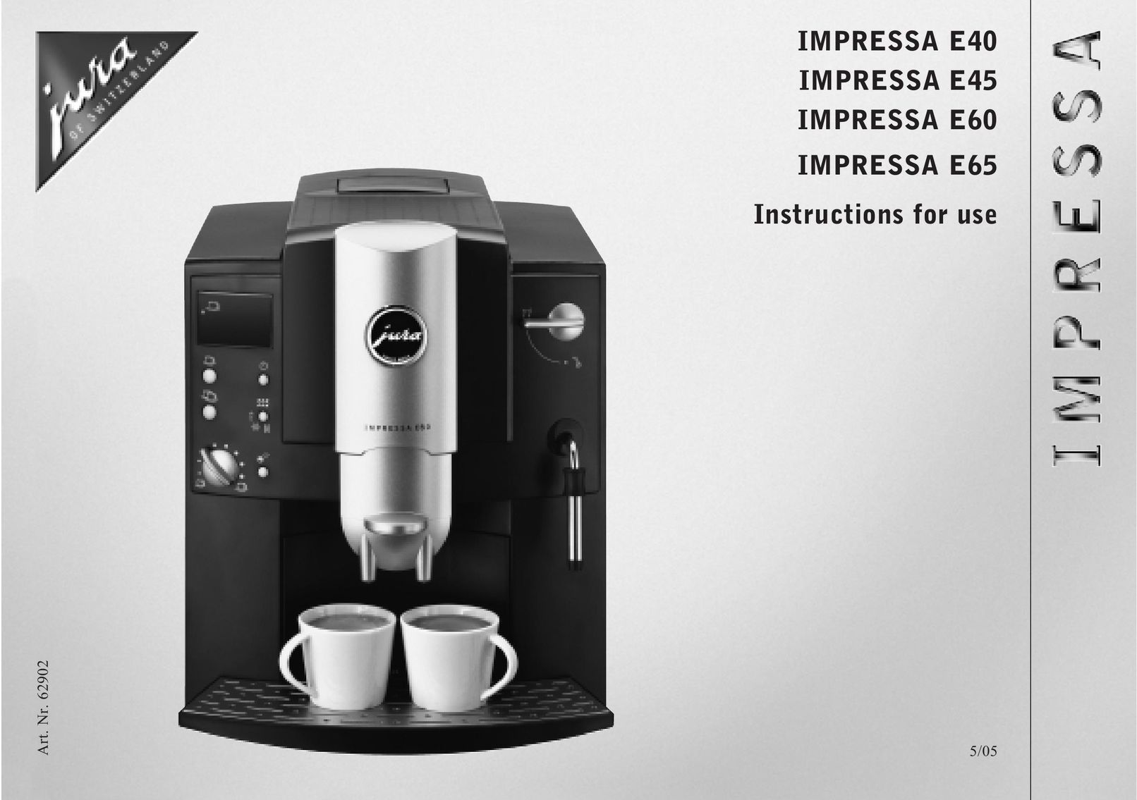 Jura Capresso E40 Coffee Grinder User Manual