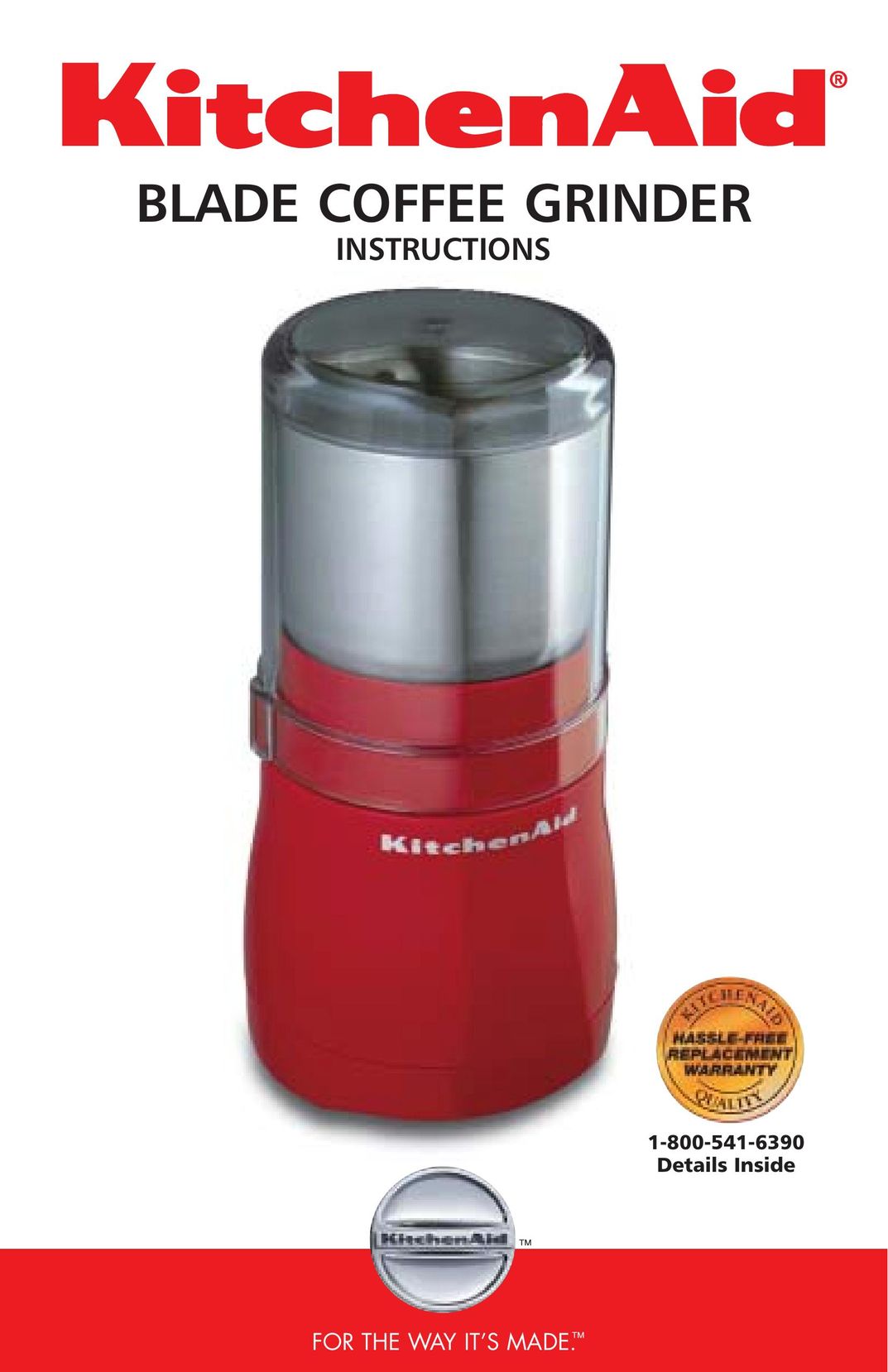 KitchenAid 2633 Coffee Grinder User Manual