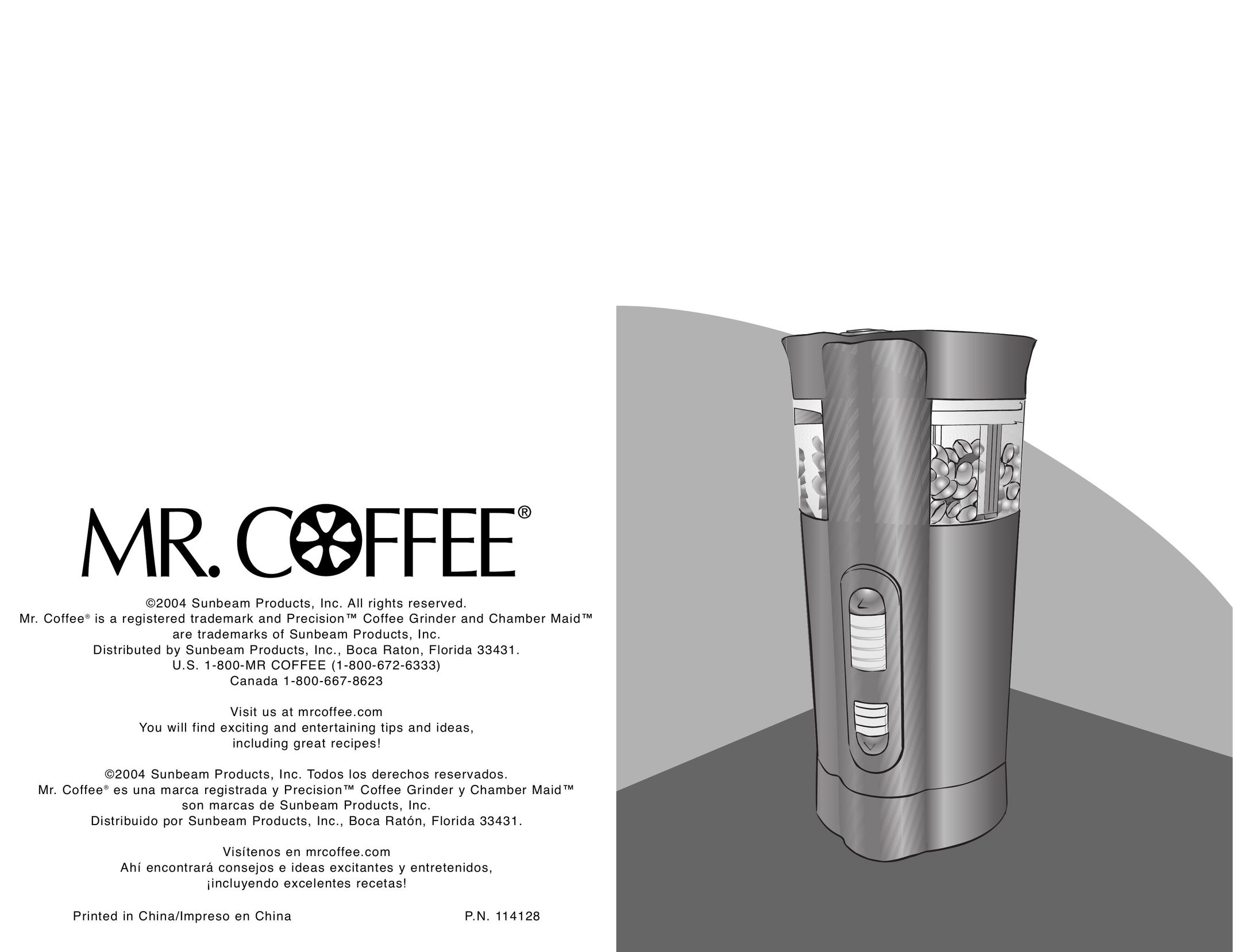 Mr. Coffee ID575 Coffee Grinder User Manual