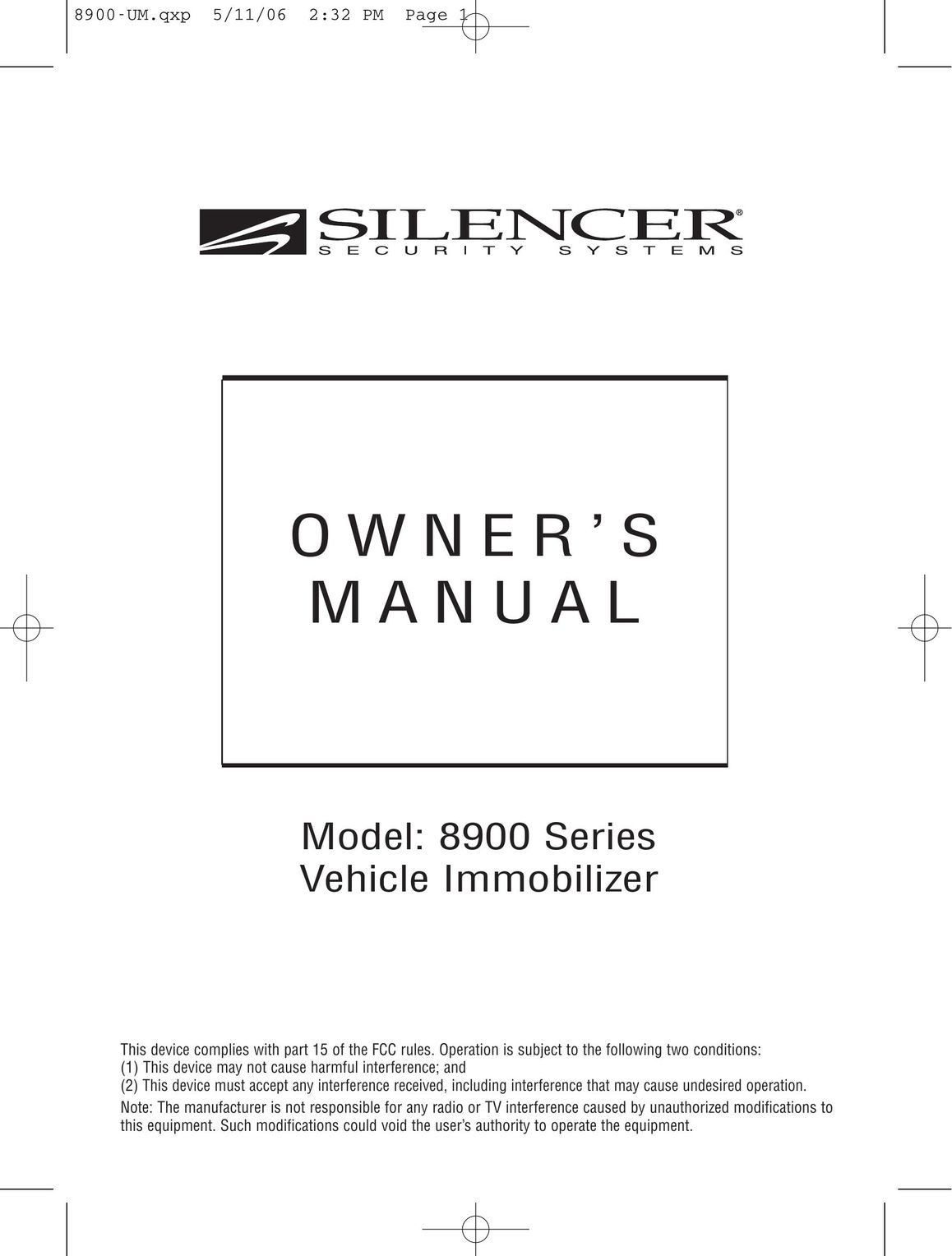 2nd Ave. 8900 Series Coffeemaker User Manual