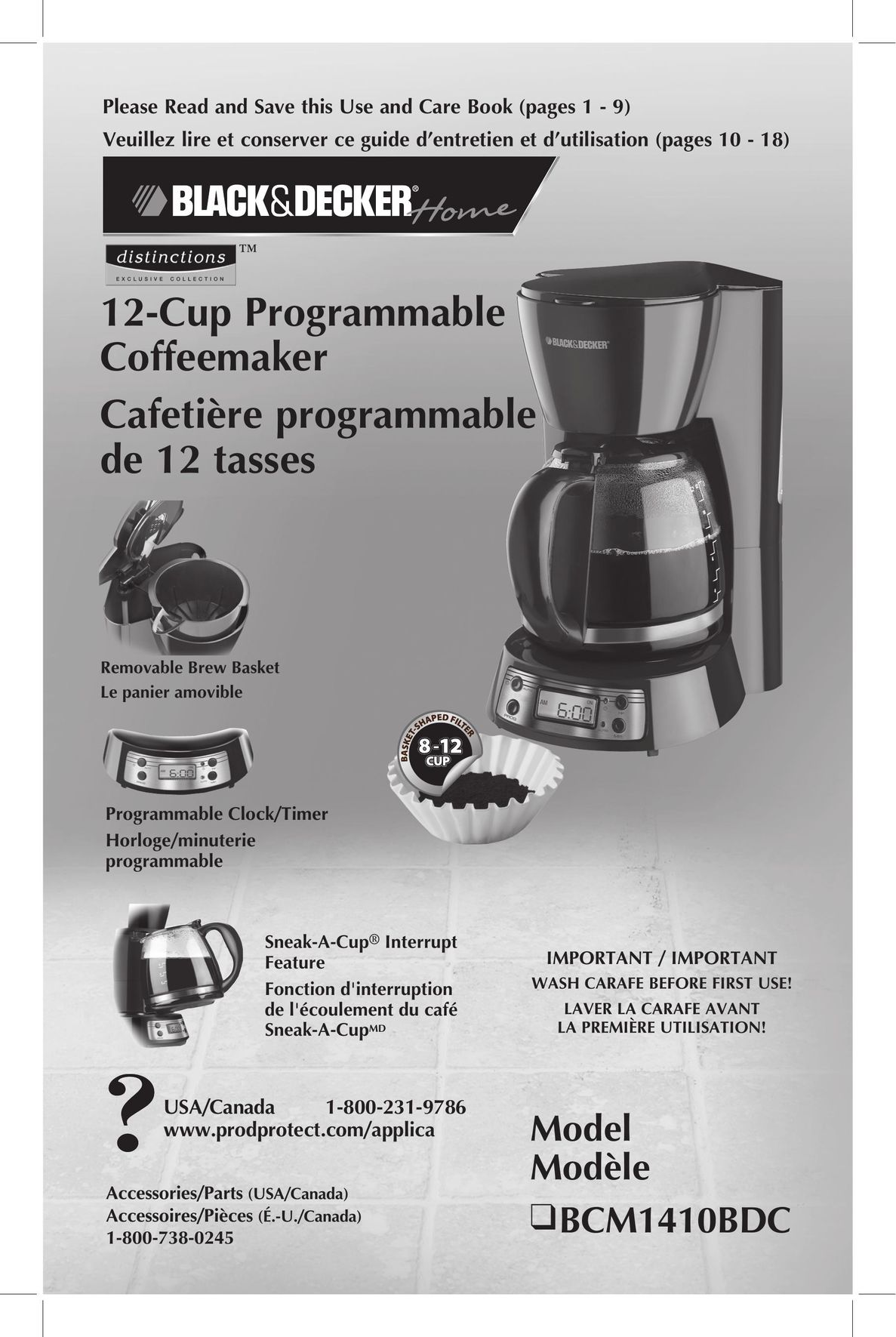Black & Decker BCM1410BDC Coffeemaker User Manual