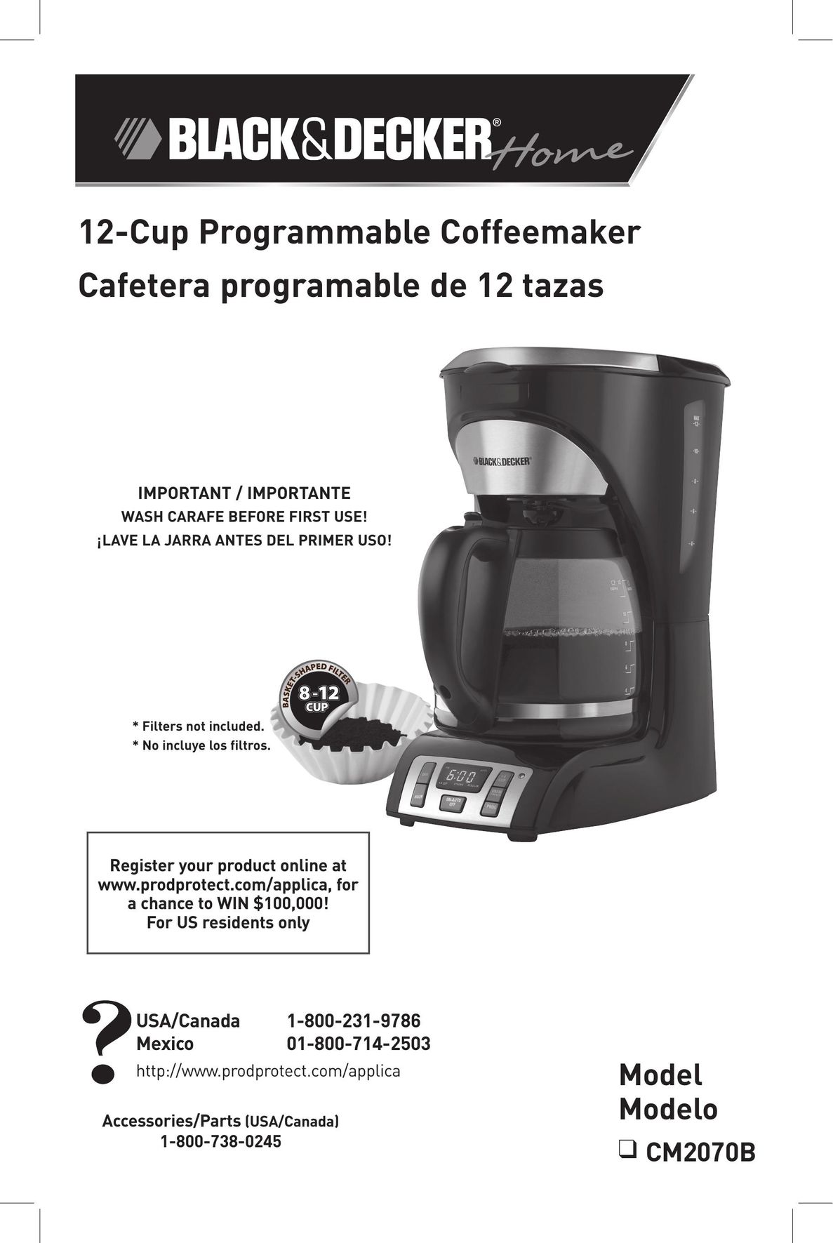 Black & Decker CM2070B Coffeemaker User Manual