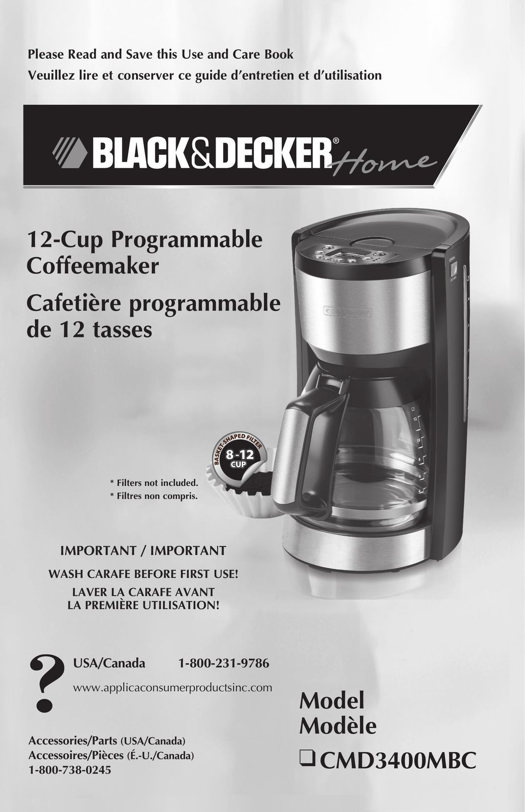 Black & Decker CMD3400MBC Coffeemaker User Manual