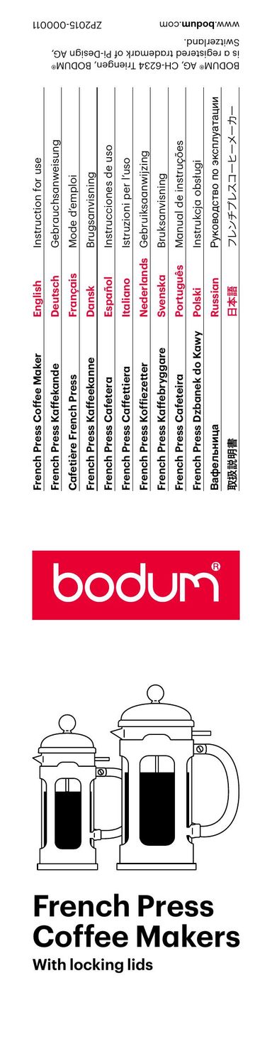 Bodum 1117116 Coffeemaker User Manual