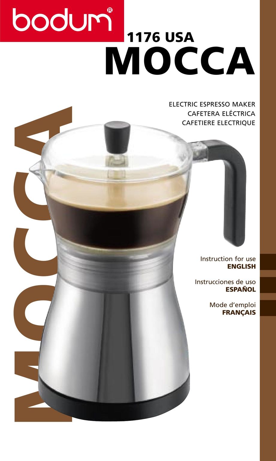 Bodum MOCCA 1176 USA Coffeemaker User Manual