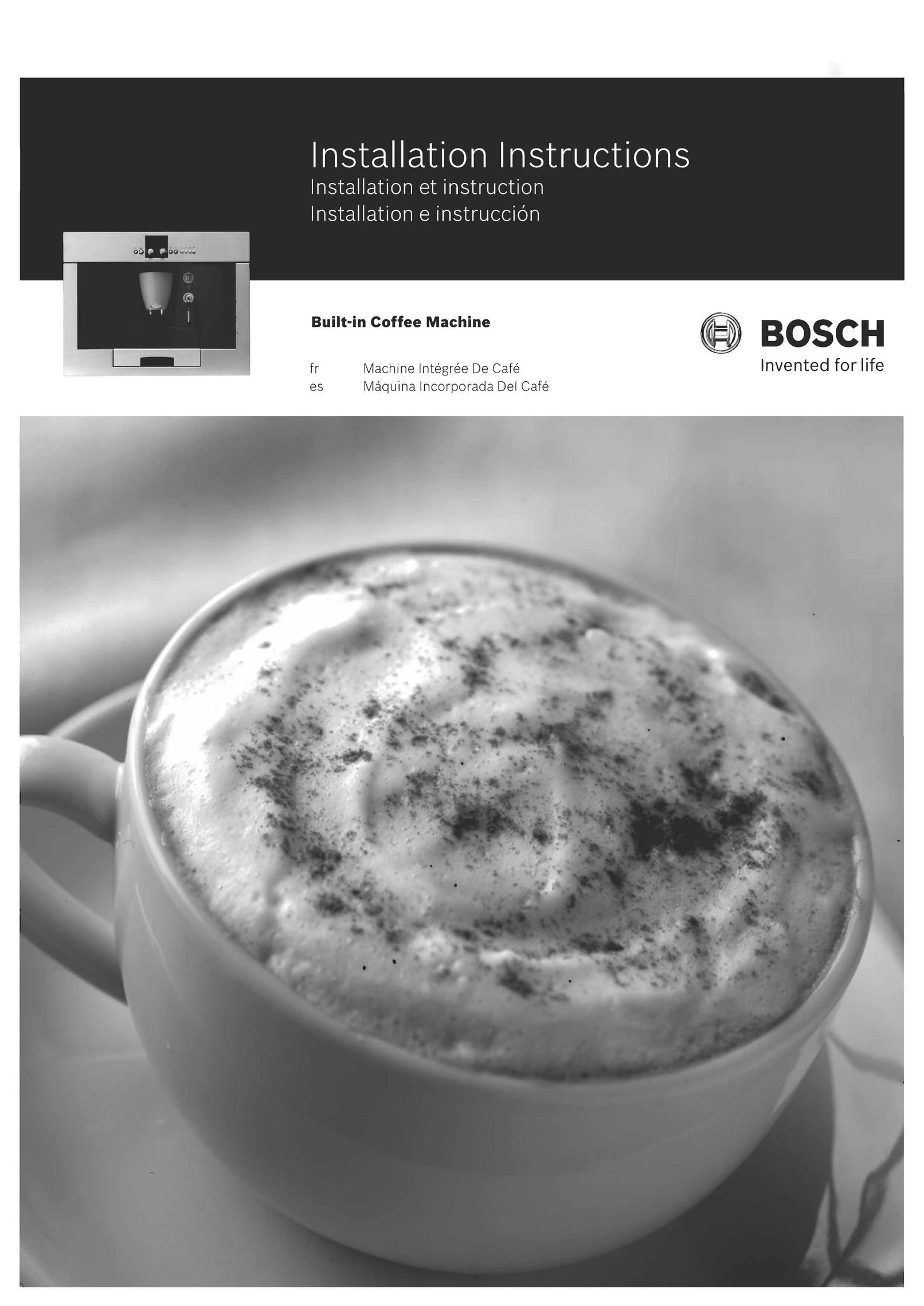 Bosch Appliances TKN68E75UC Coffeemaker User Manual