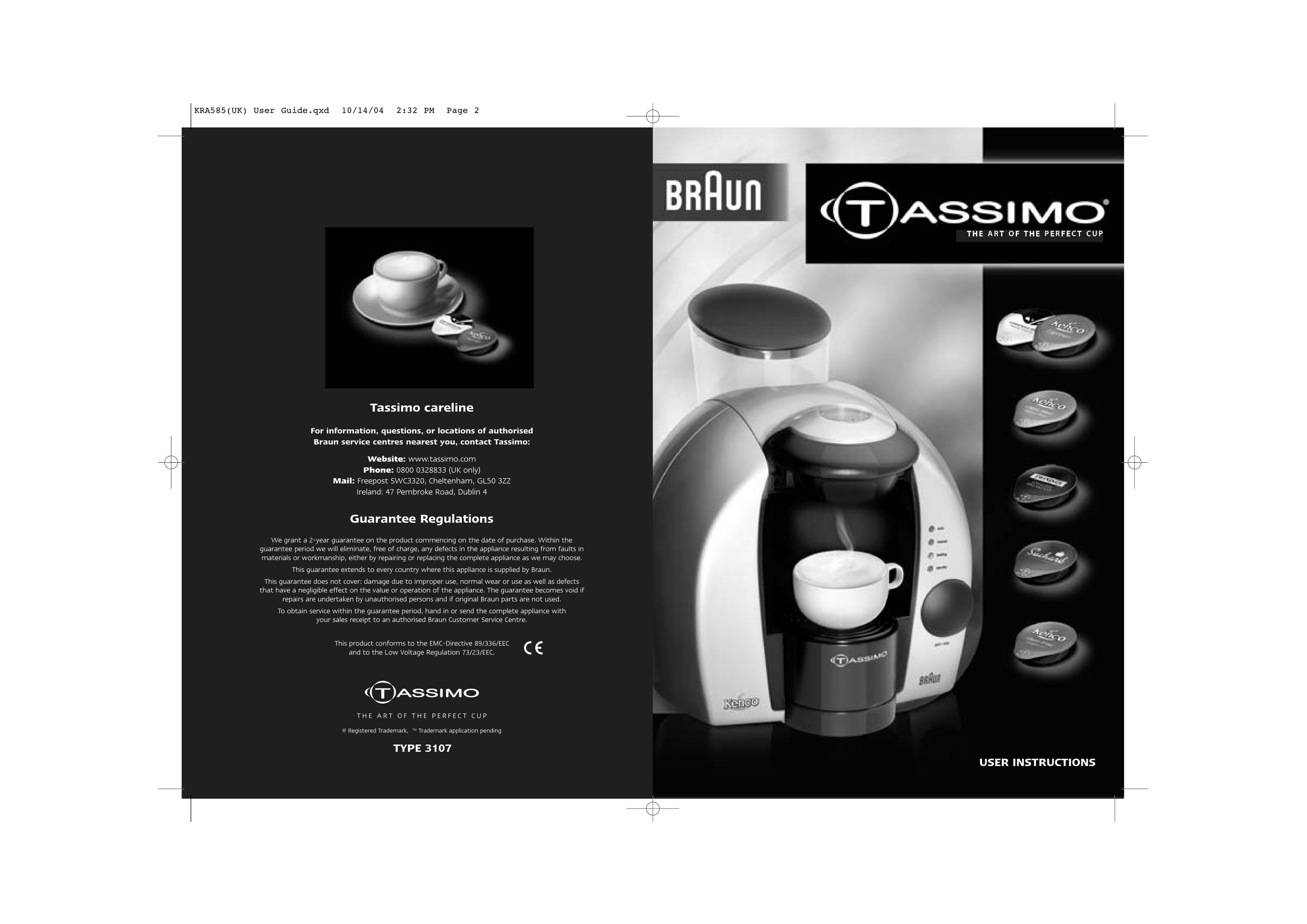 Braun 3107 Coffeemaker User Manual