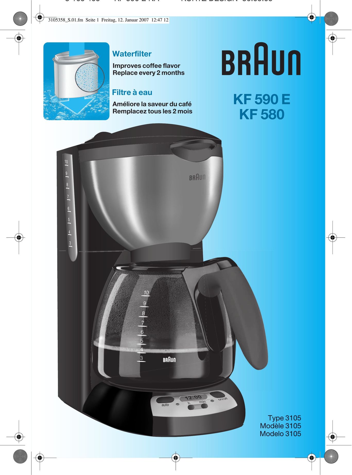 Braun KF580 Coffeemaker User Manual