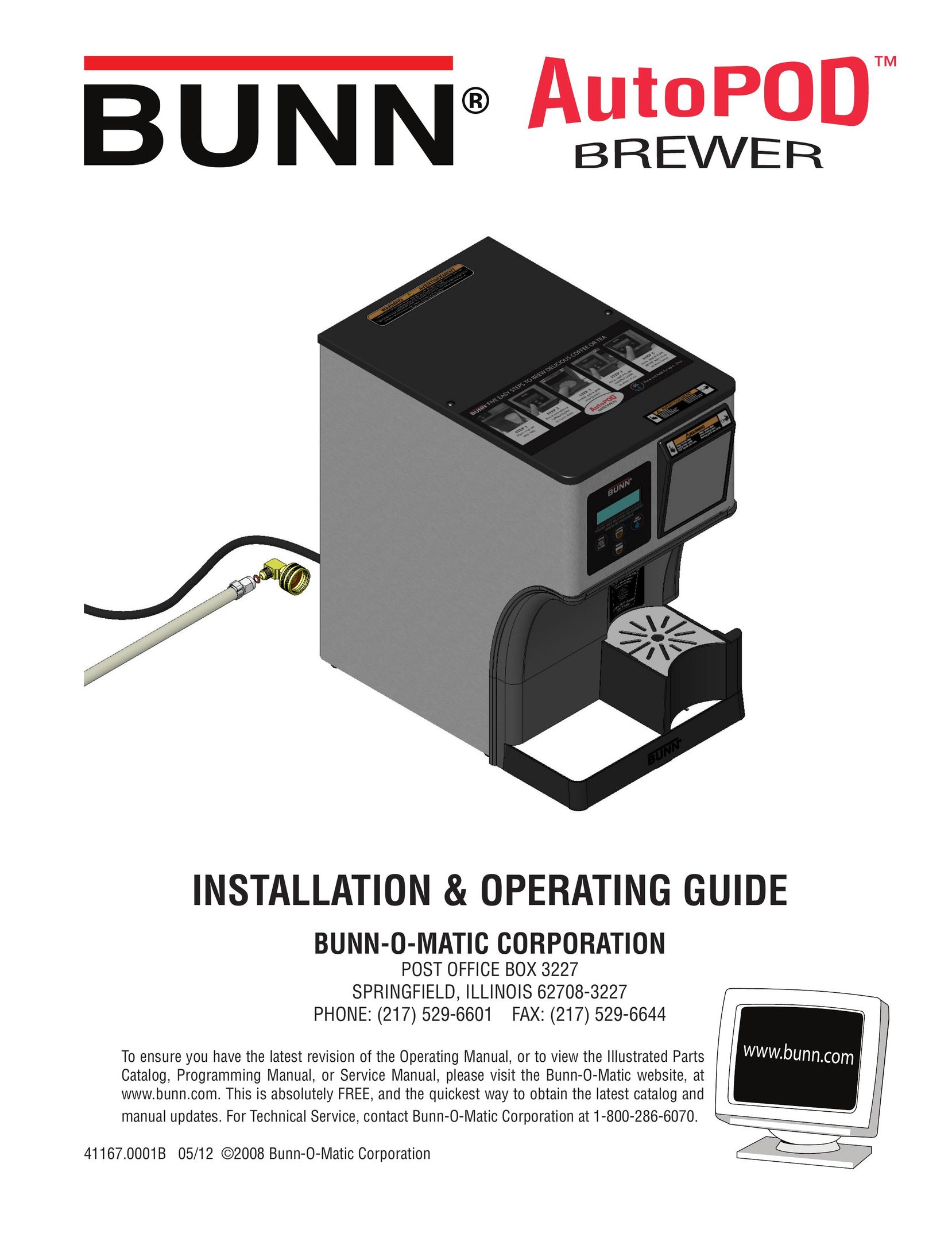 Bunn 41167.0001B Coffeemaker User Manual