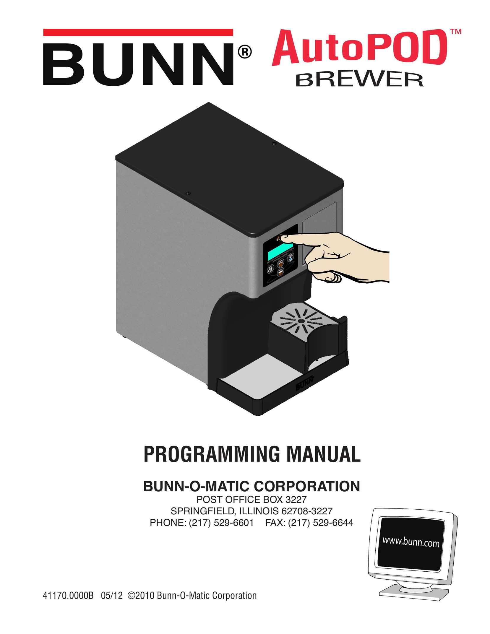 Bunn 411701 Coffeemaker User Manual