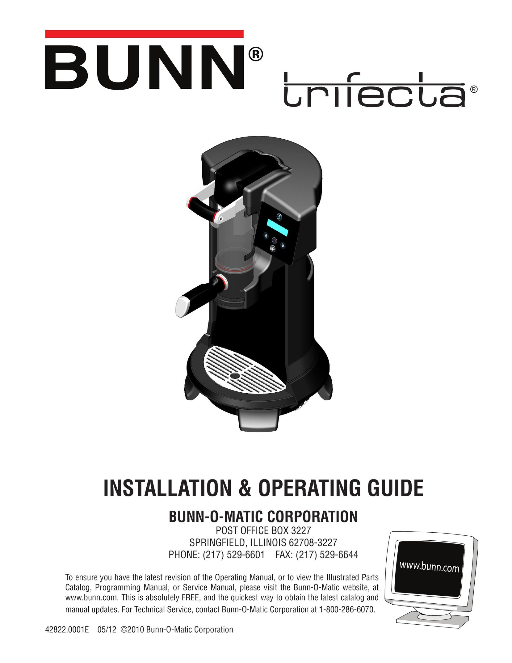 Bunn 428220001E Coffeemaker User Manual