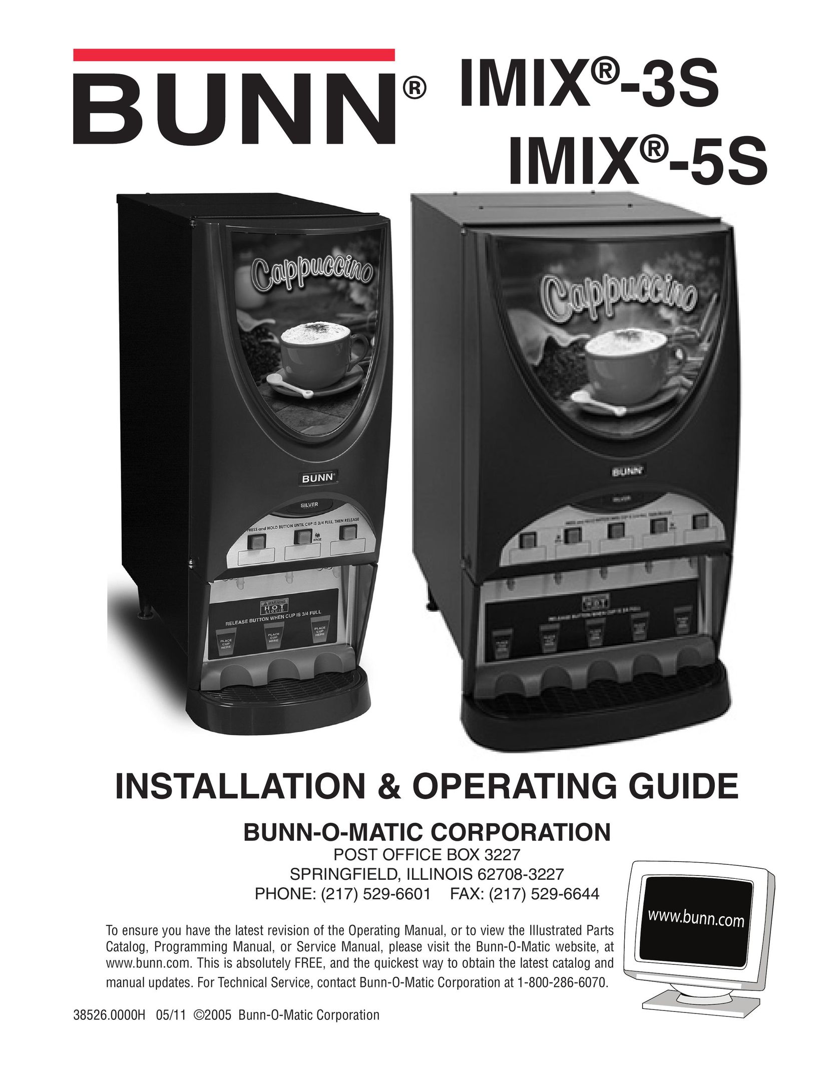 Bunn 5S Coffeemaker User Manual