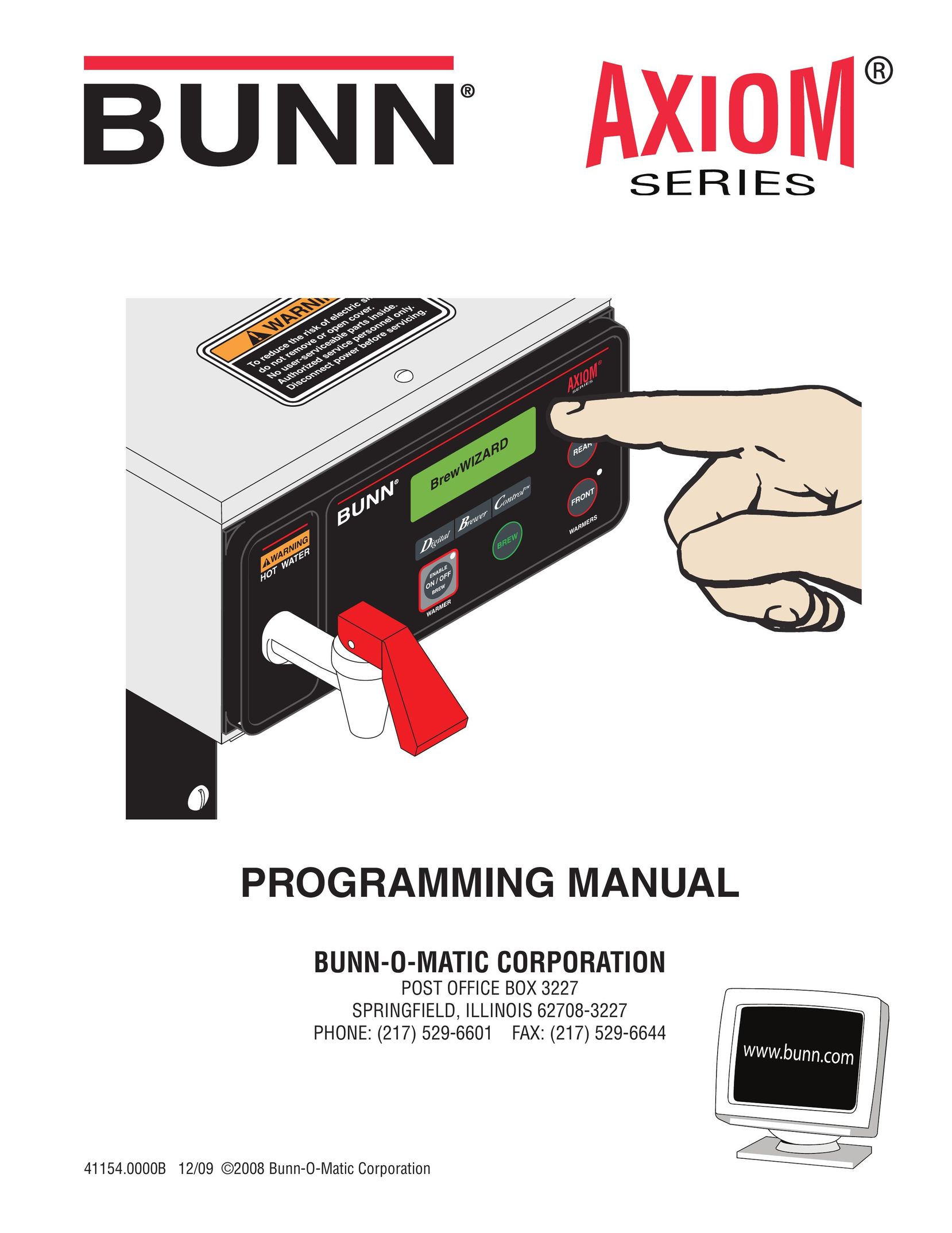 Bunn Axiom Coffeemaker User Manual