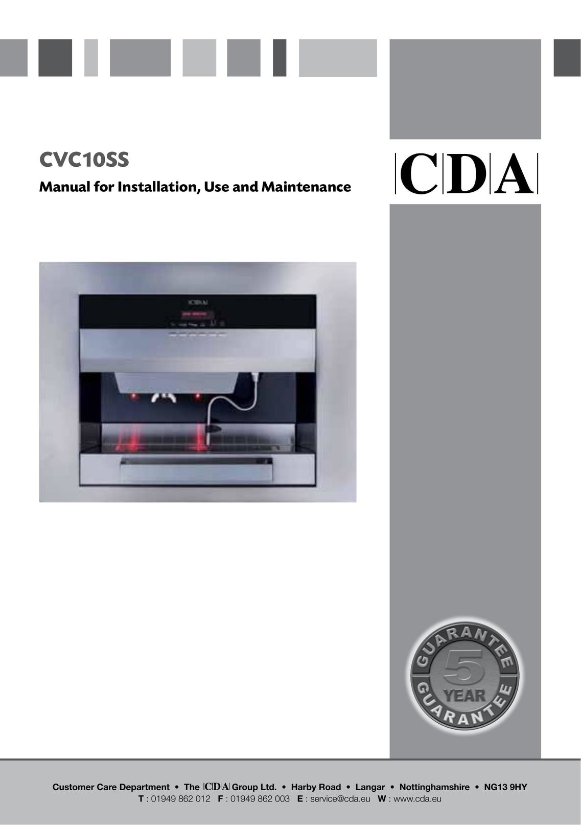 CDA CVC10SS Coffeemaker User Manual