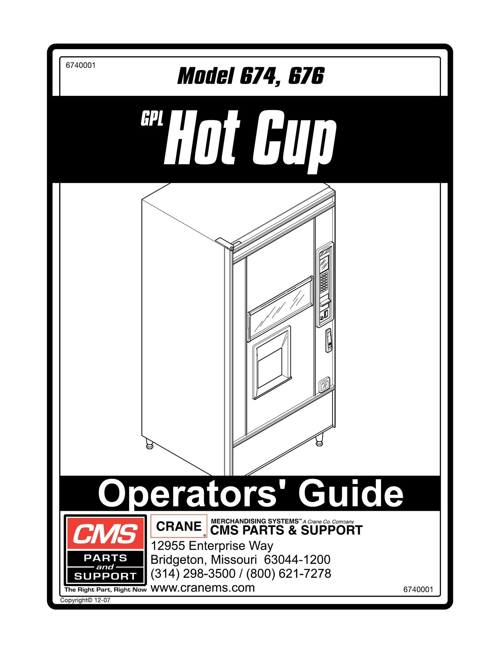CMS Products 674 Coffeemaker User Manual
