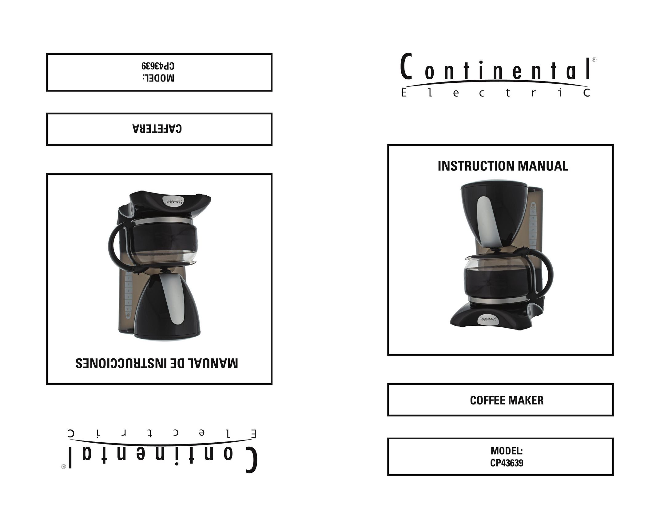 Continental CP43639 Coffeemaker User Manual
