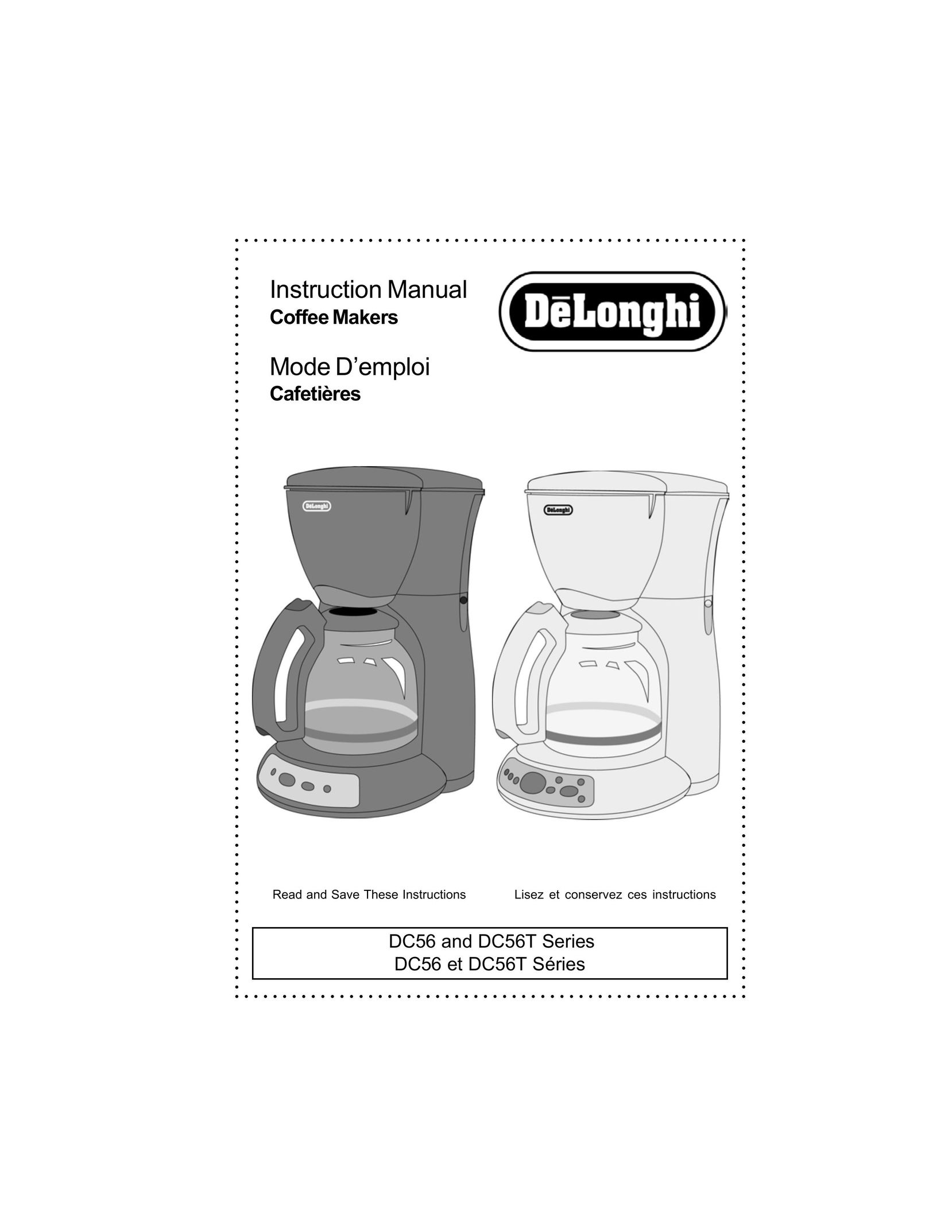 DeLonghi DC56T Coffeemaker User Manual