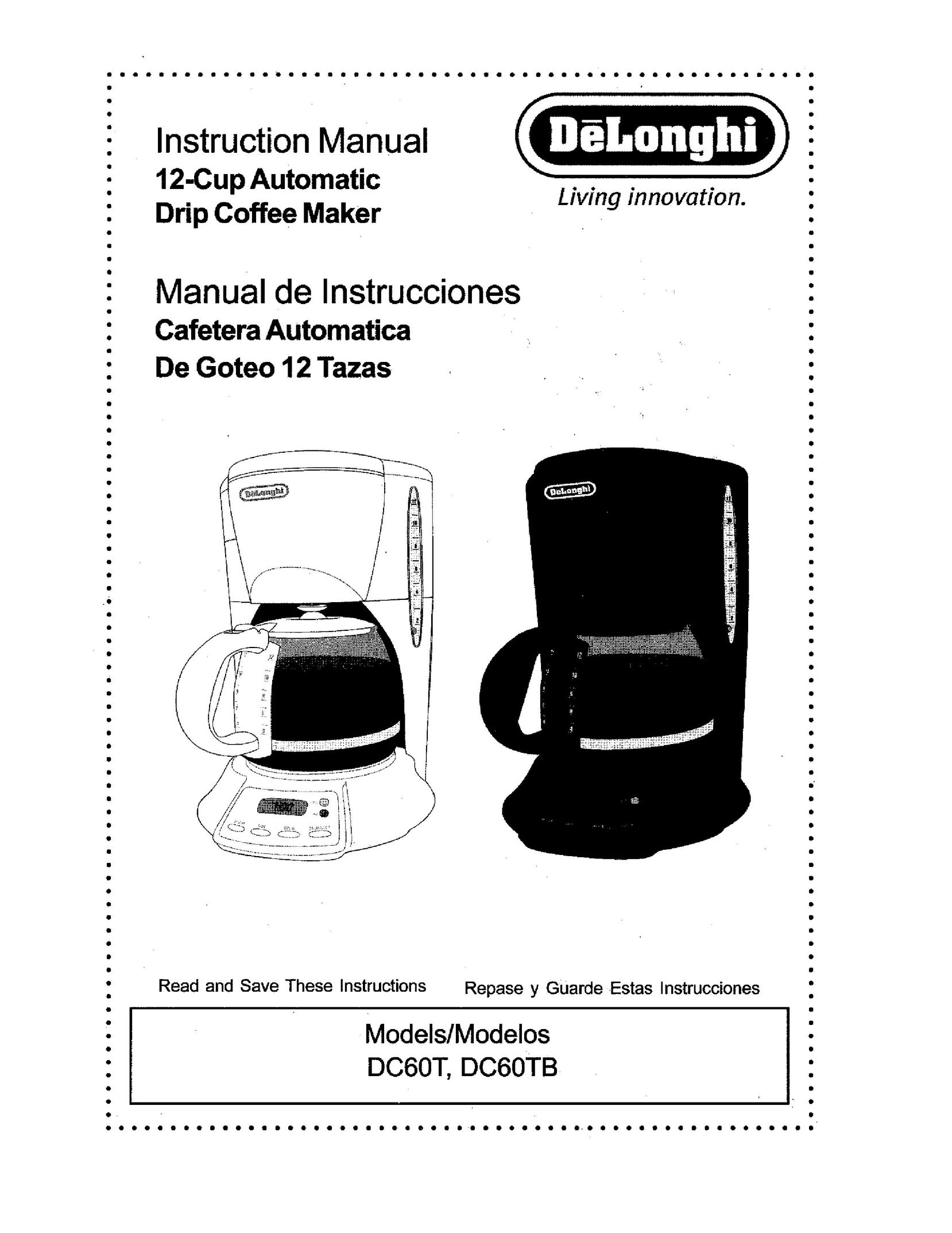 DeLonghi DC60TB Coffeemaker User Manual