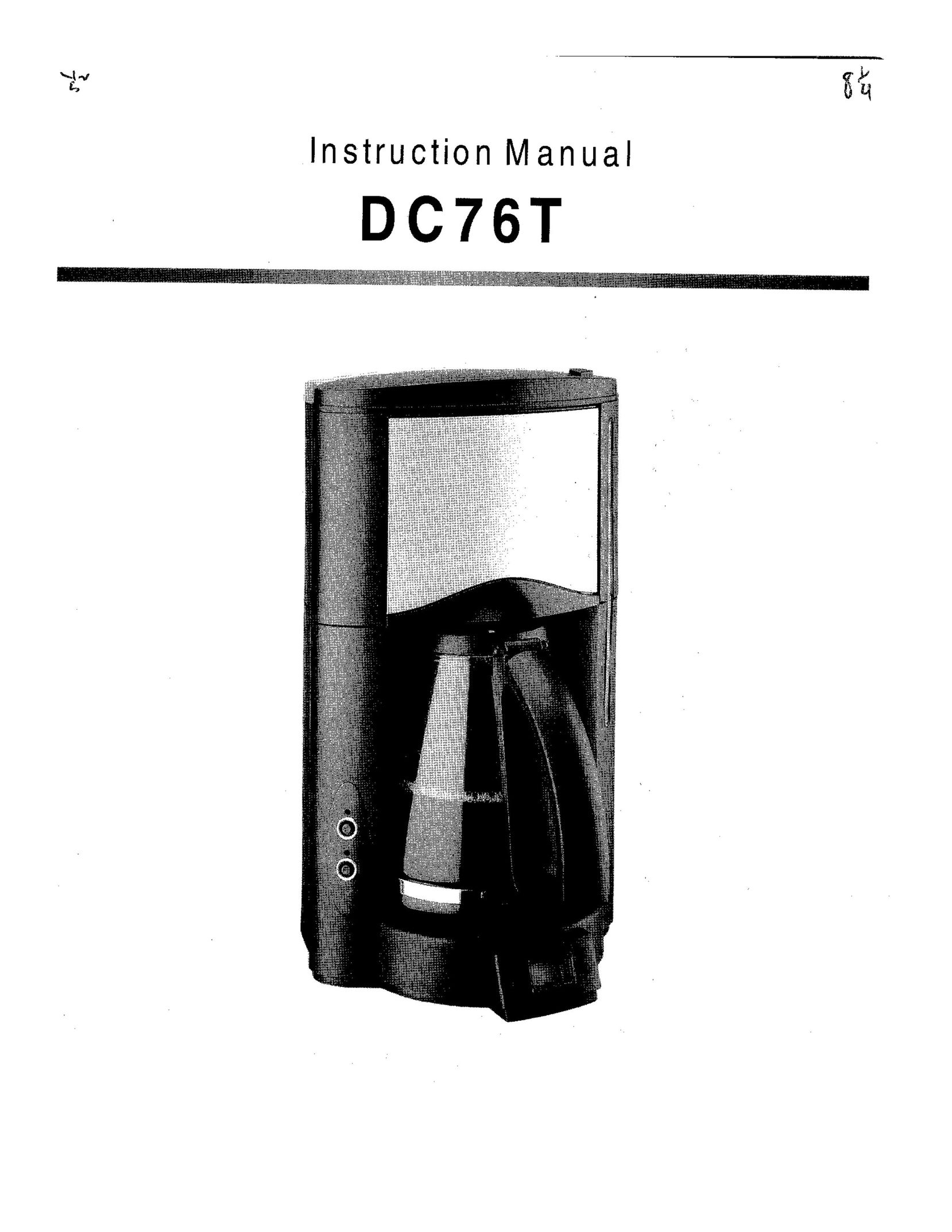 DeLonghi DC76T Coffeemaker User Manual