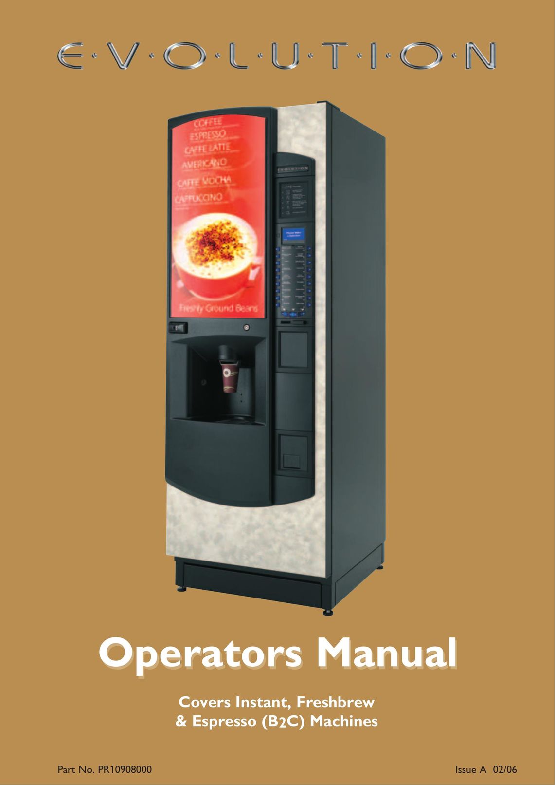 Evolution Technologies Instant, Freshbrew & Espresso (B2C) Machine Coffeemaker User Manual