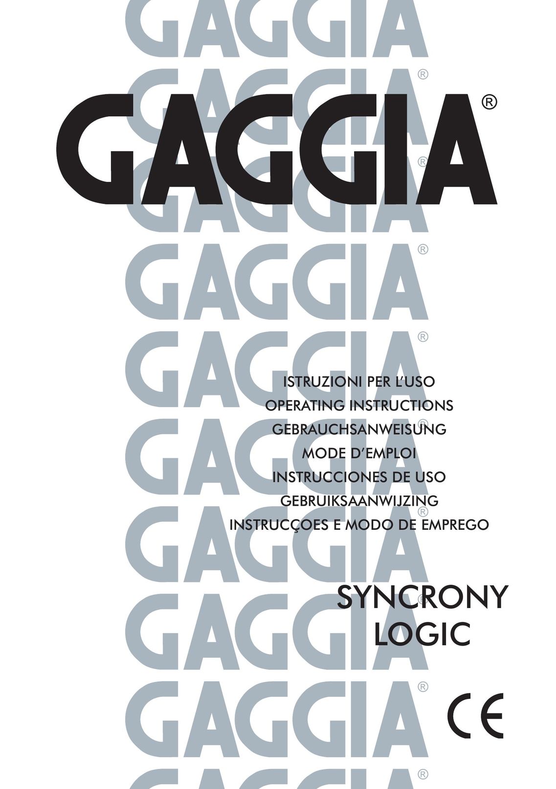Gaggia Syncrony Coffeemaker User Manual