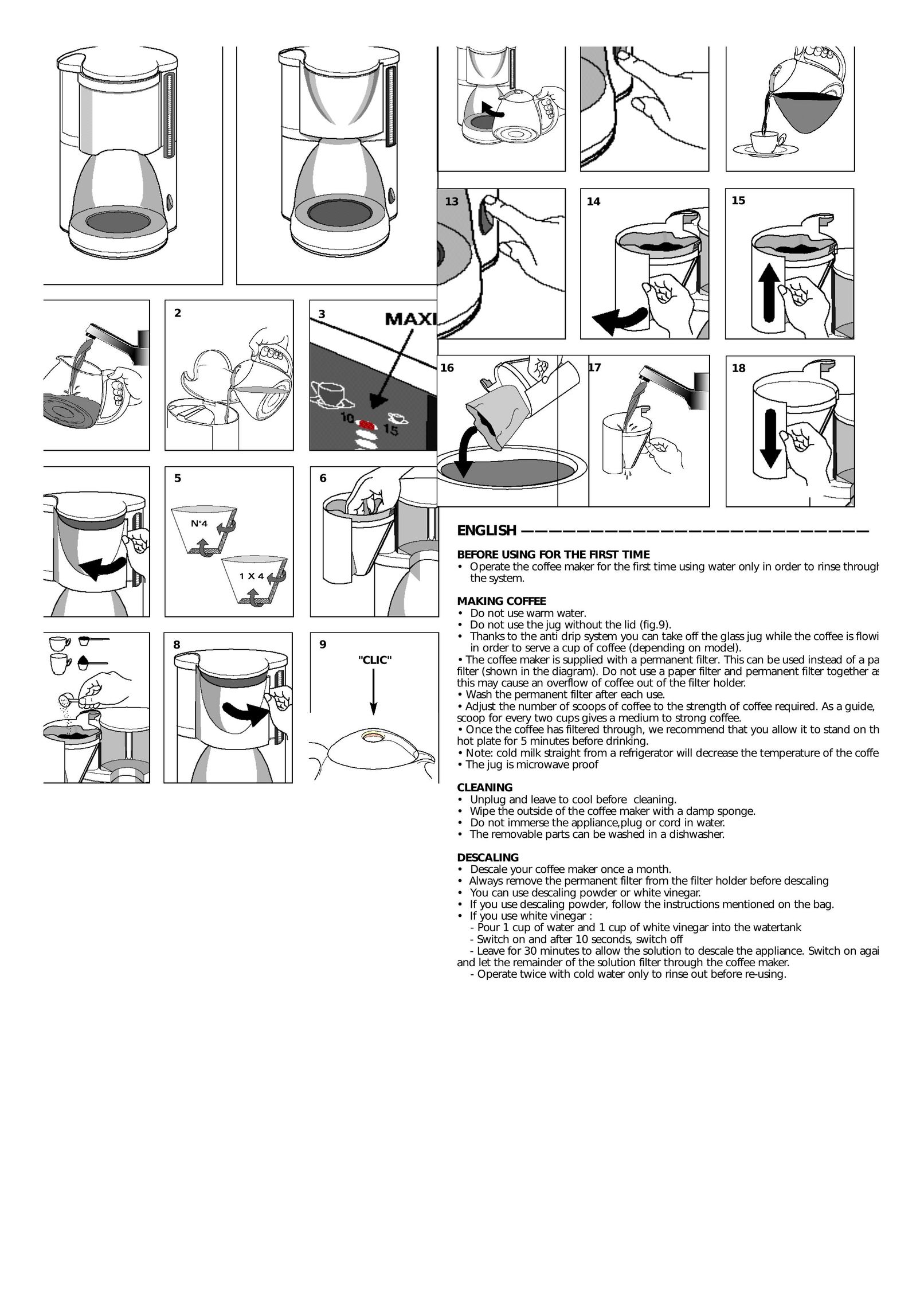 Groupe SEB USA - T-FAL 8819 Coffeemaker User Manual