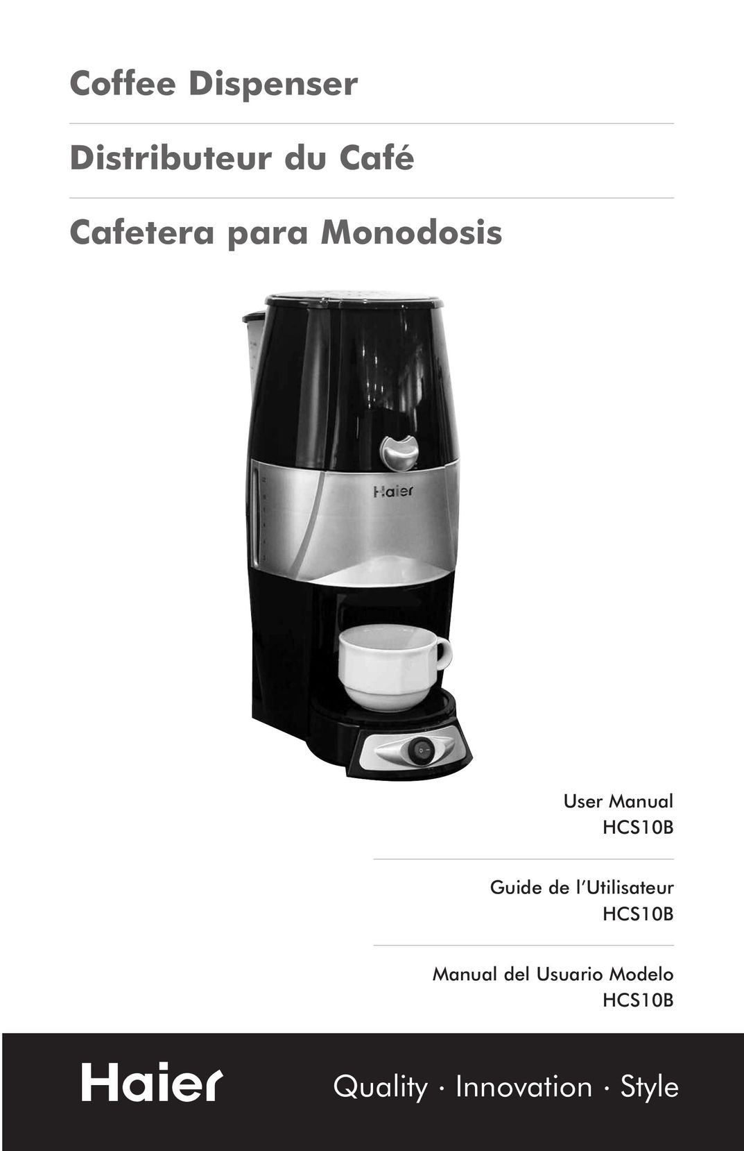 Haier HCS10B Coffeemaker User Manual