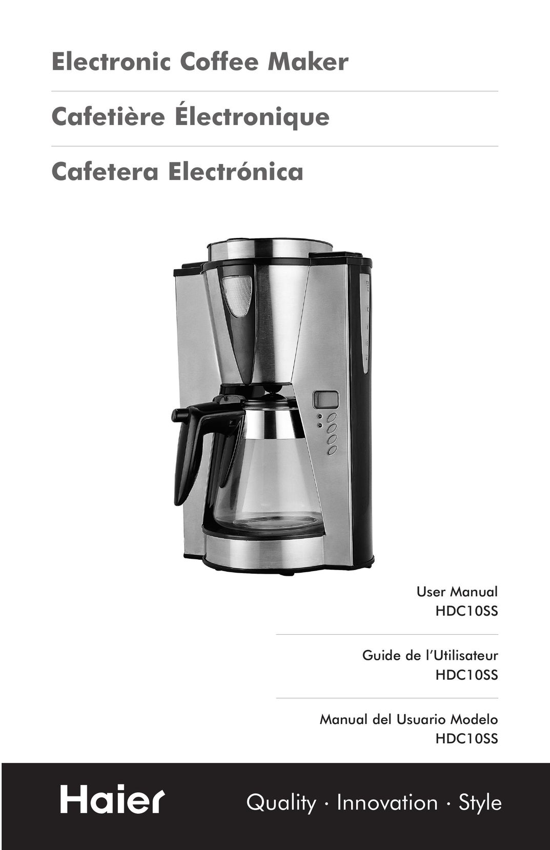 Haier HDC10SS Coffeemaker User Manual