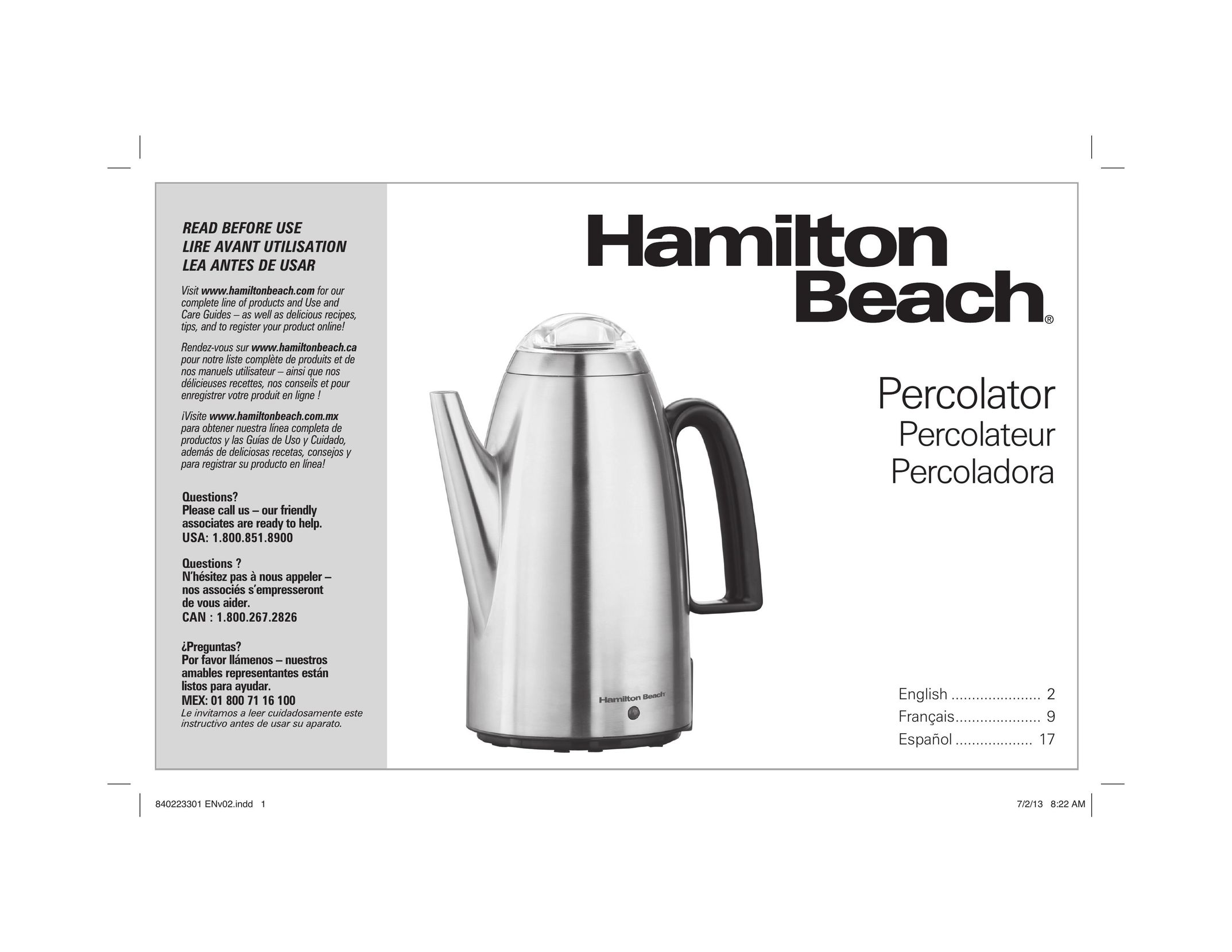 Hamilton Beach 40614 Coffeemaker User Manual