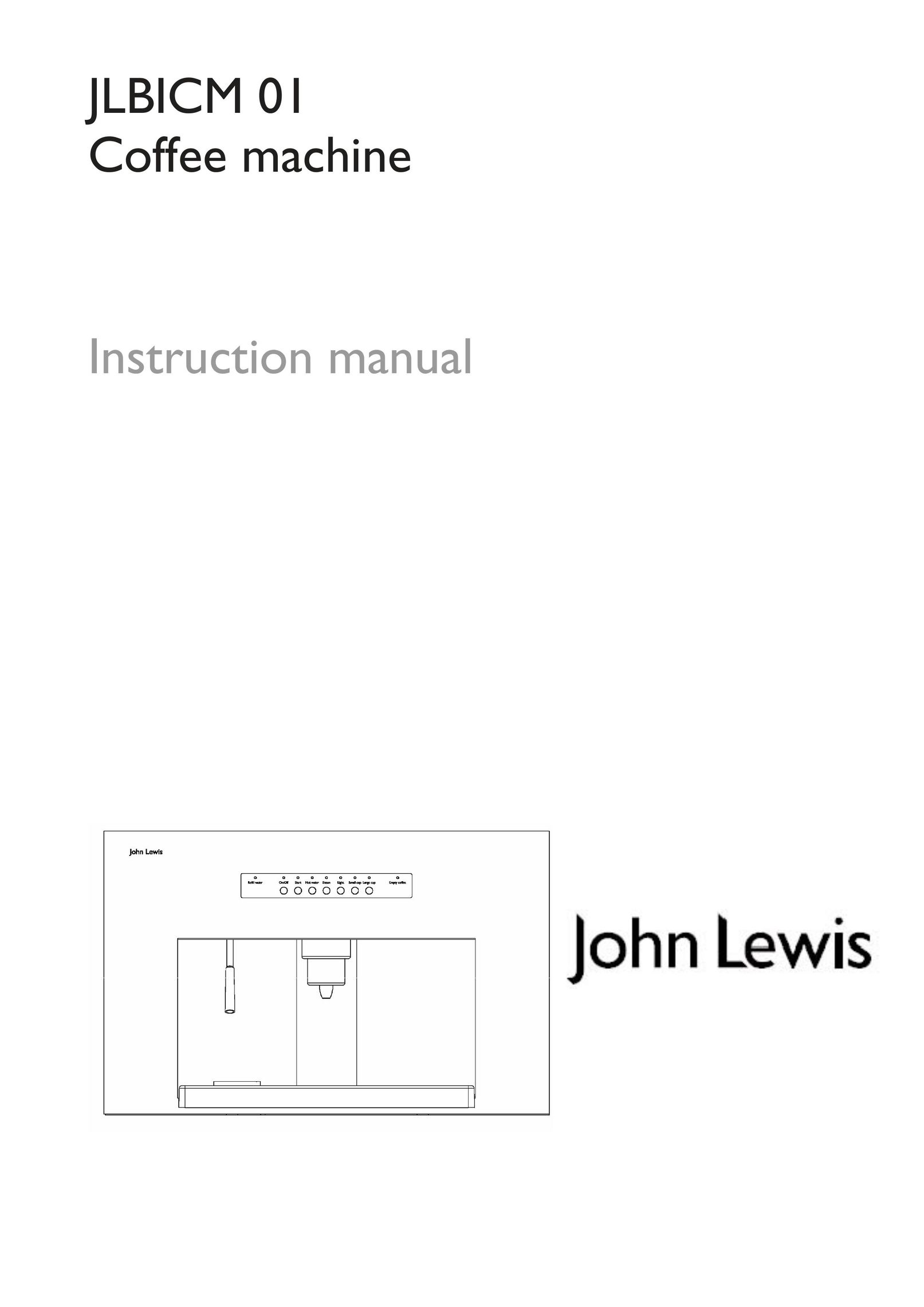 John Lewis JLBICM 01 Coffeemaker User Manual