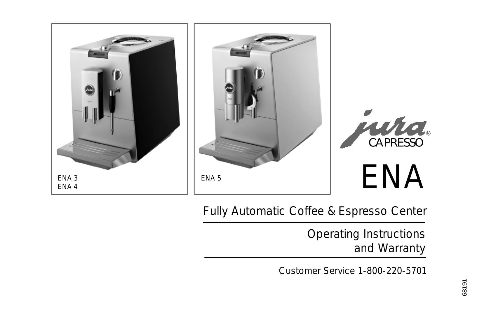 Jura Capresso ENA 3 Coffeemaker User Manual