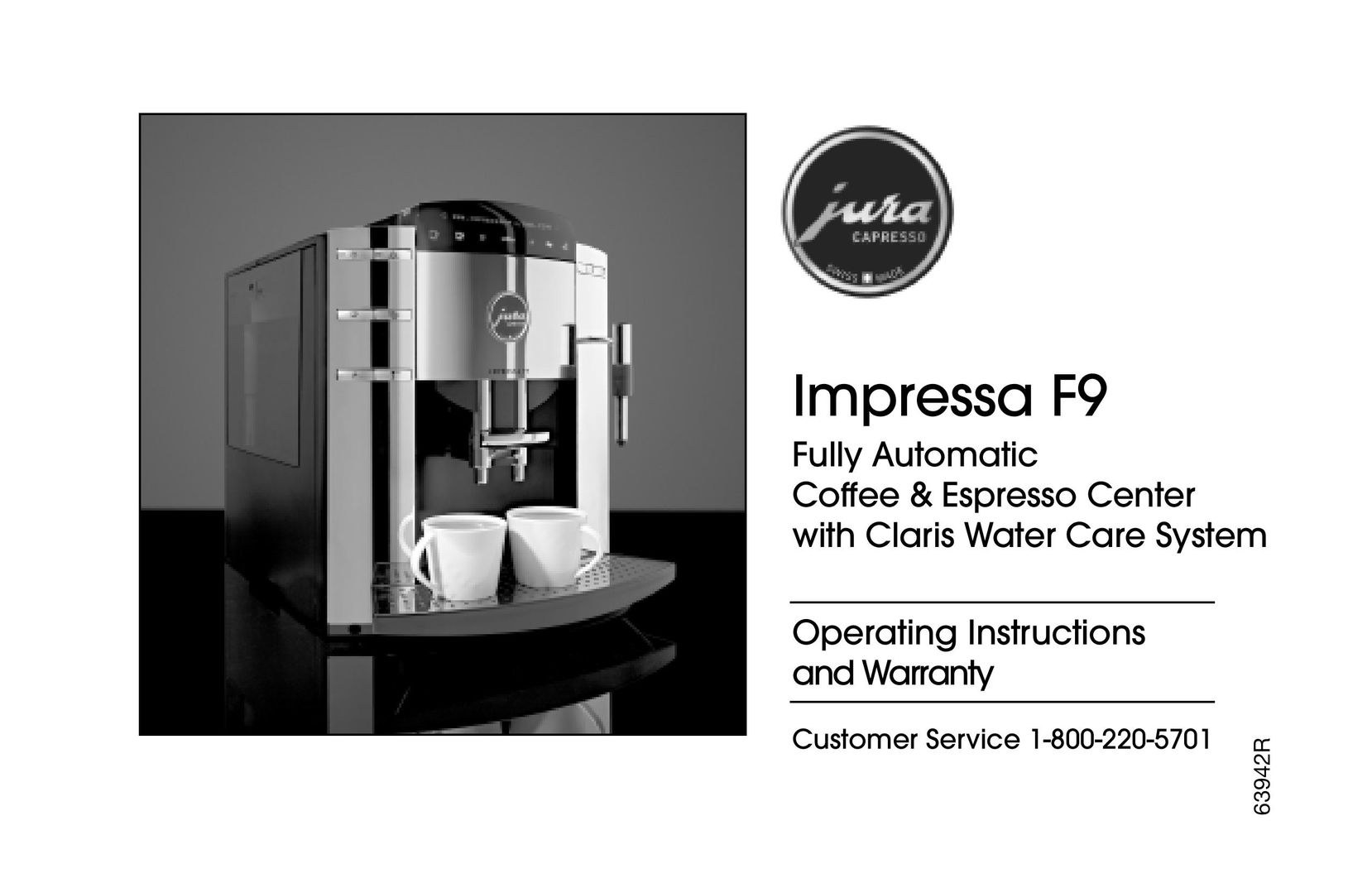 Jura Capresso Impressa F9 Coffeemaker User Manual
