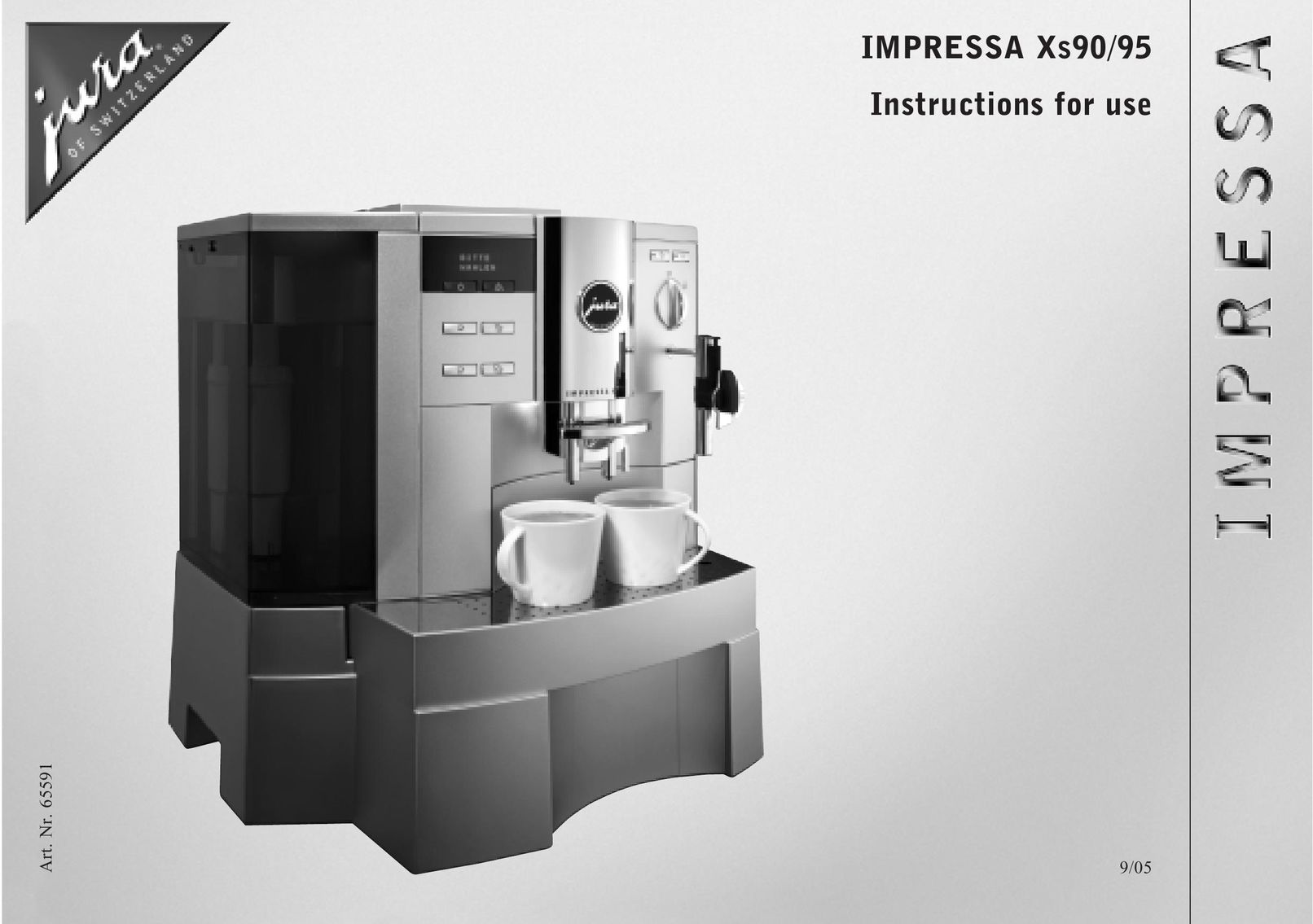 Jura Capresso IMPRESSA XS90 Coffeemaker User Manual