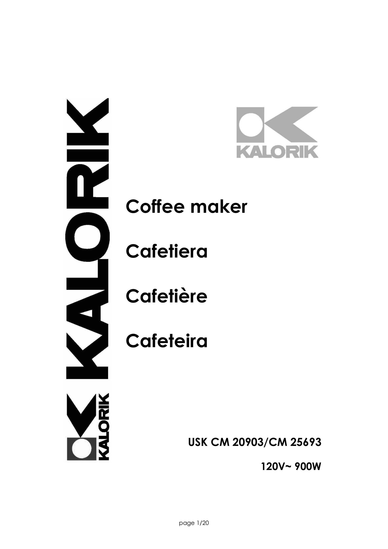 Kalorik CM 20903 Coffeemaker User Manual