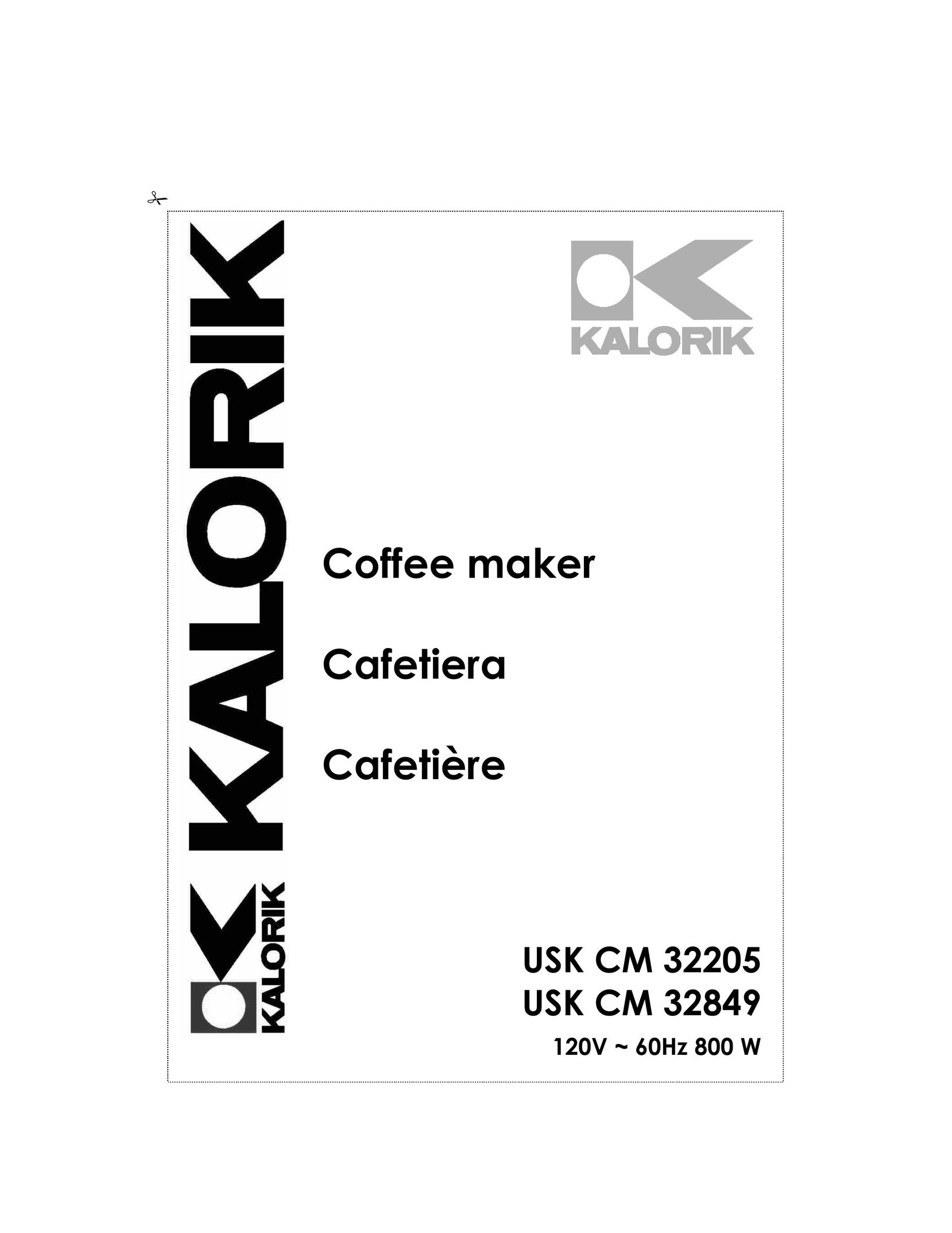 Kalorik CM32205RS Coffeemaker User Manual