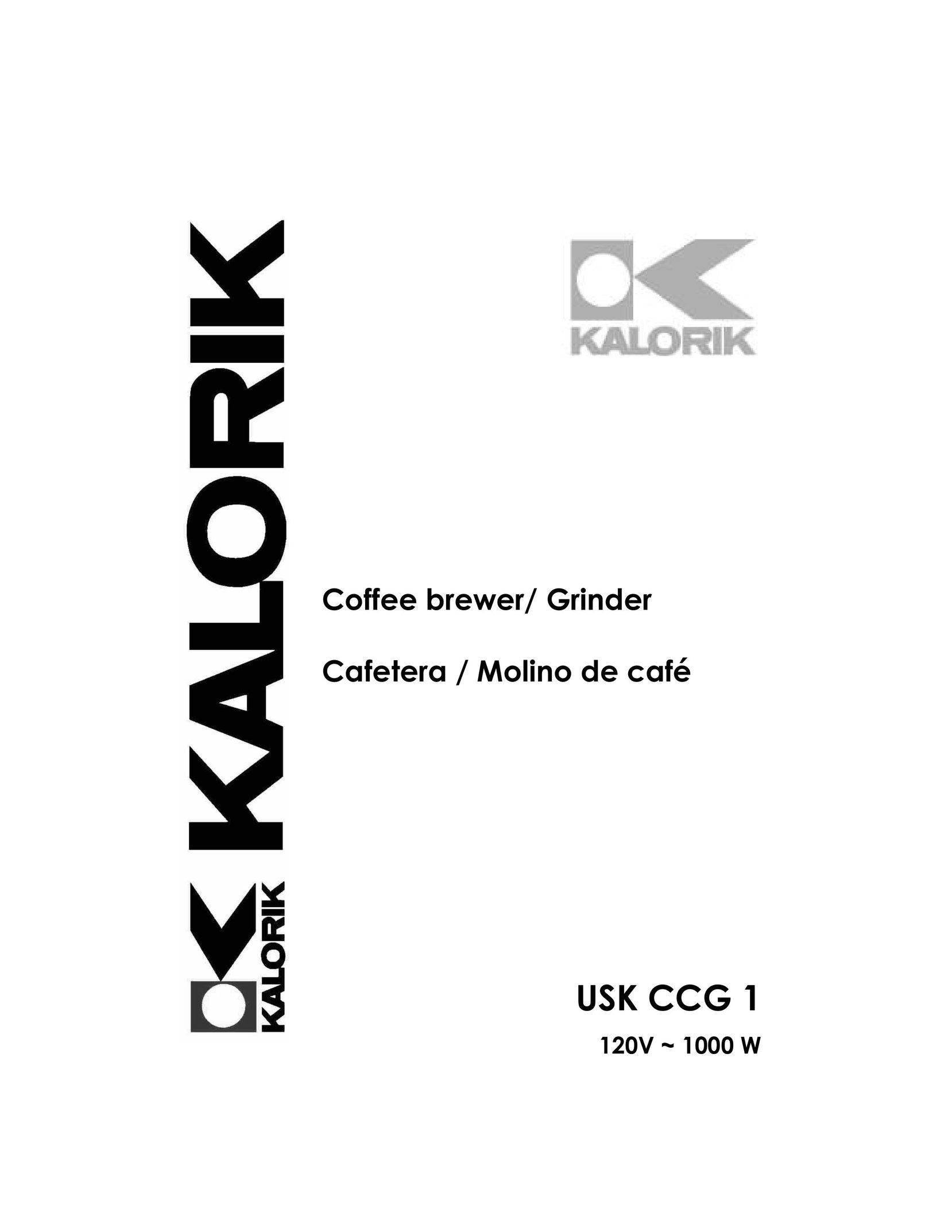 Kalorik USK CCG 1 Coffeemaker User Manual