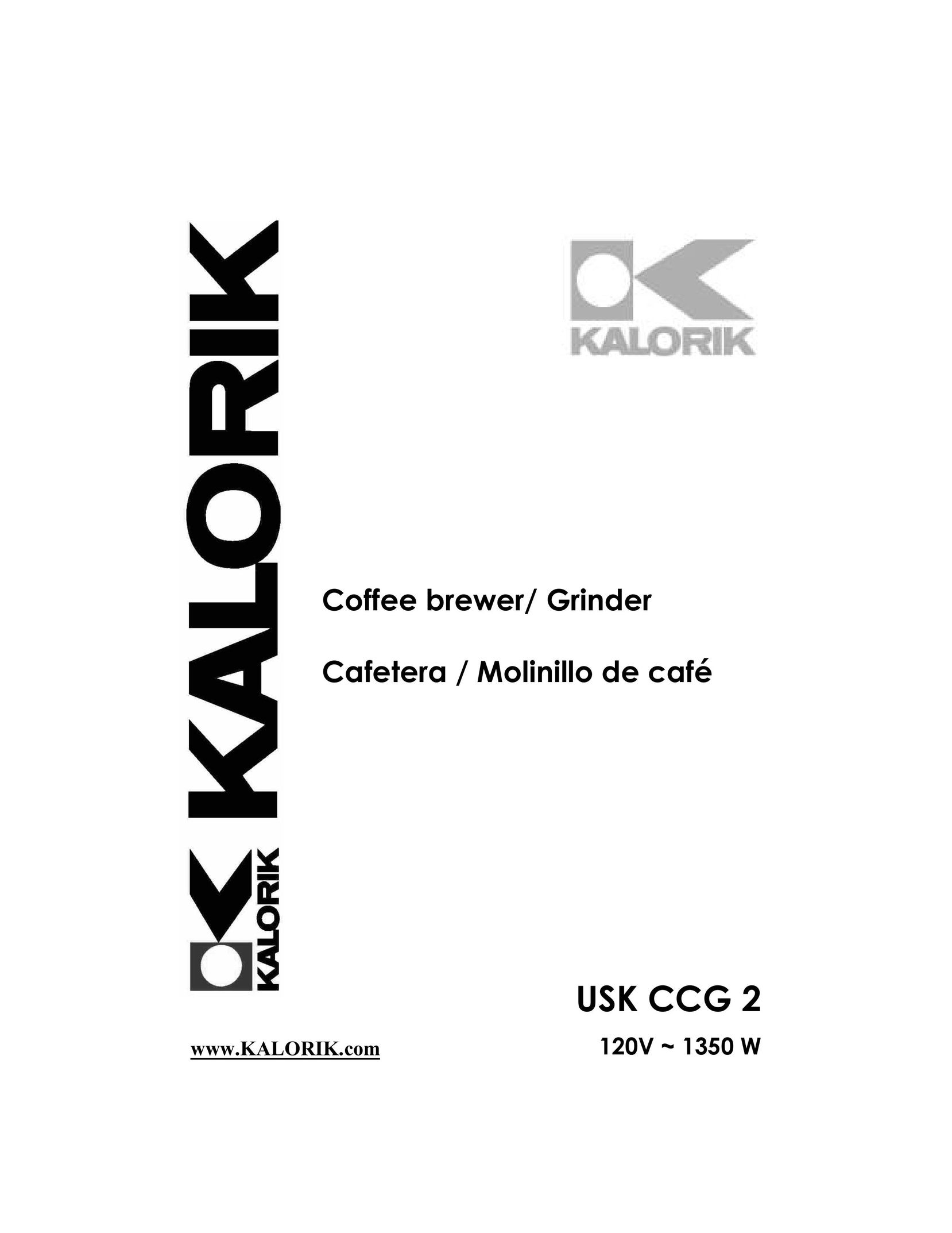 Kalorik USK CCG 2 Coffeemaker User Manual