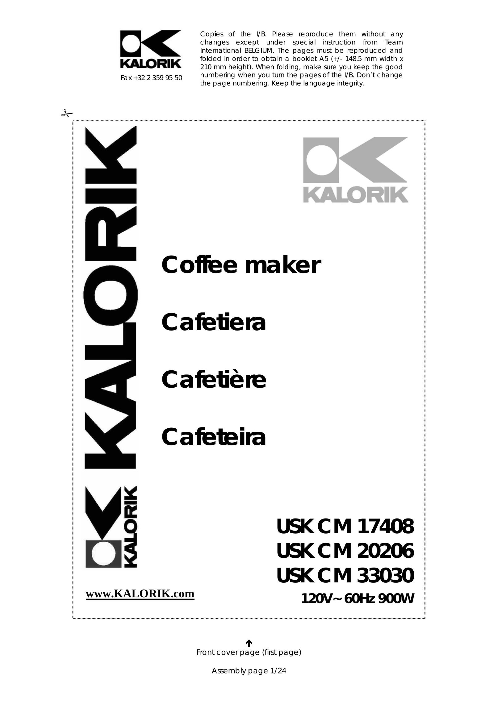 Kalorik USK CM 17408 Coffeemaker User Manual