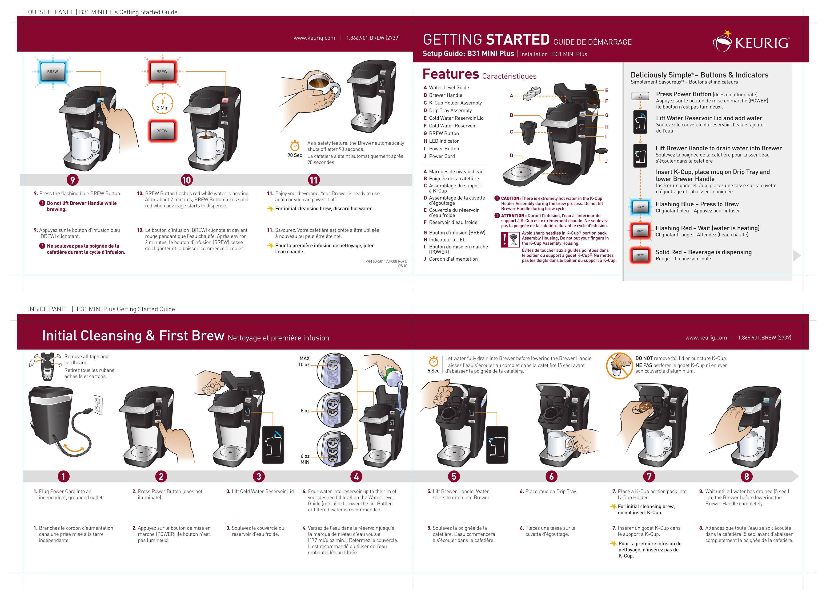 Keurig 60-201173-000 Coffeemaker User Manual