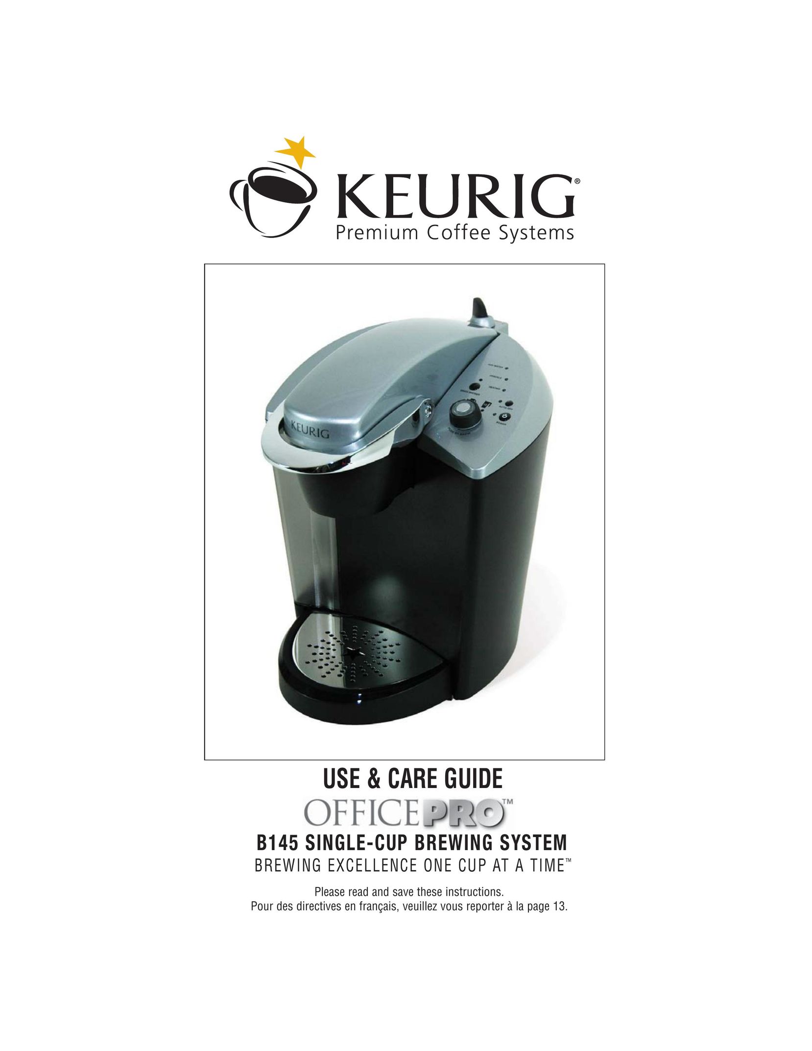 Keurig B145 Coffeemaker User Manual