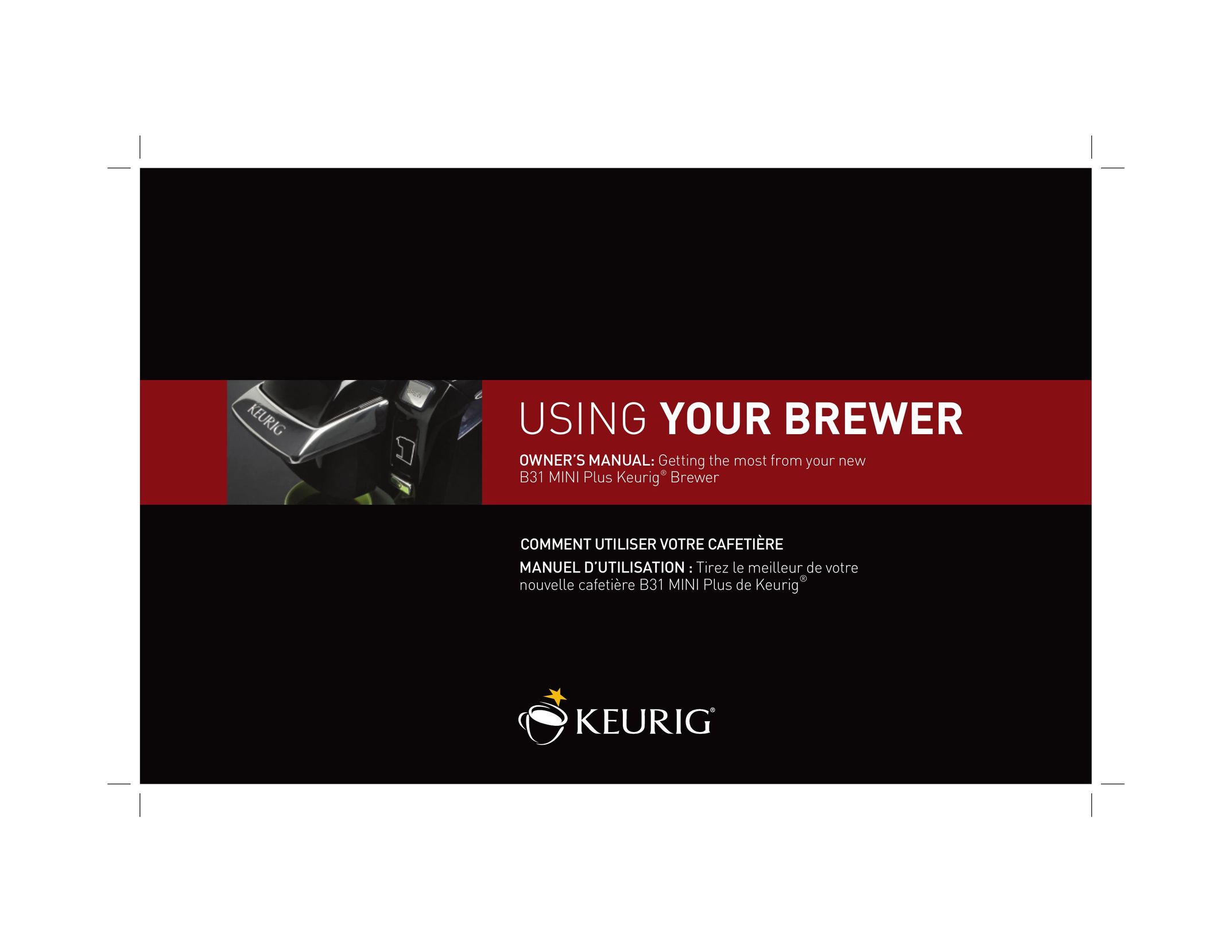 Keurig KB31 Coffeemaker User Manual